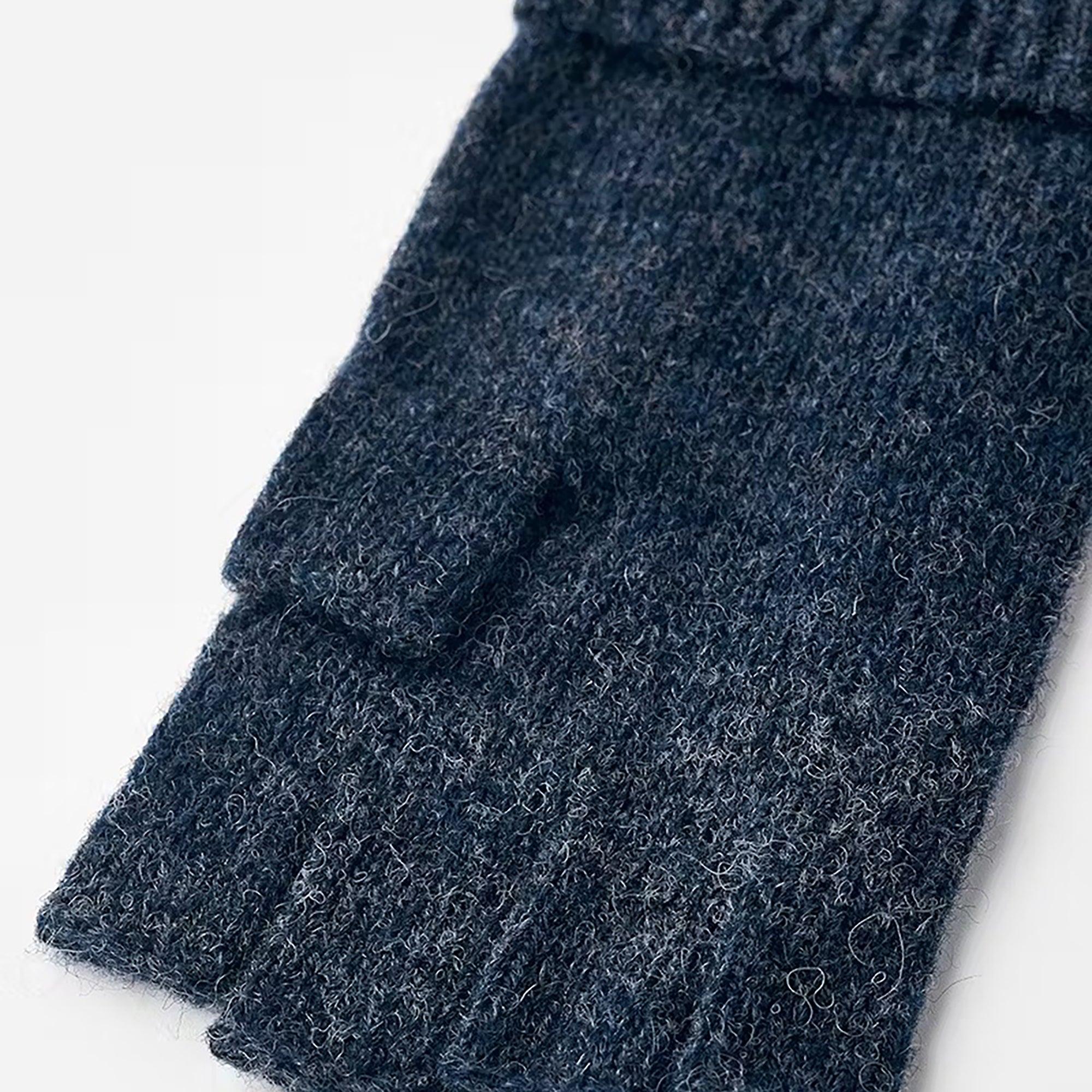 Product image 3 of 3 of Hestra Raggwool Half Finger Knitted Gloves - Navy