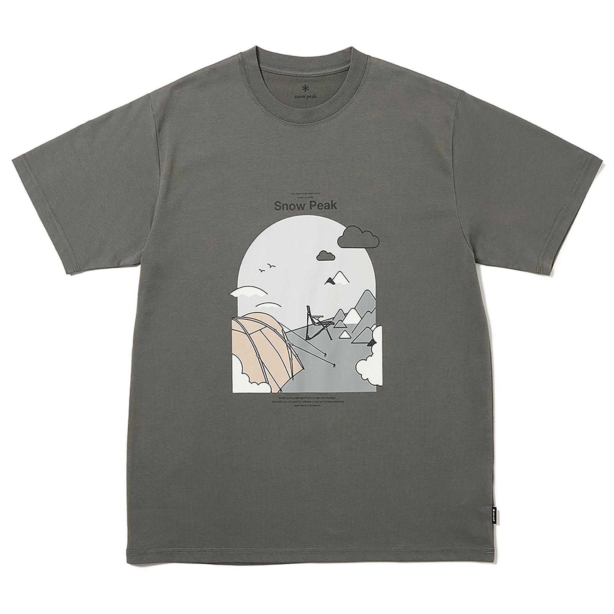 Product image 1 of 8 of Snow Peak Camping Graphic T-Shirt - Grey