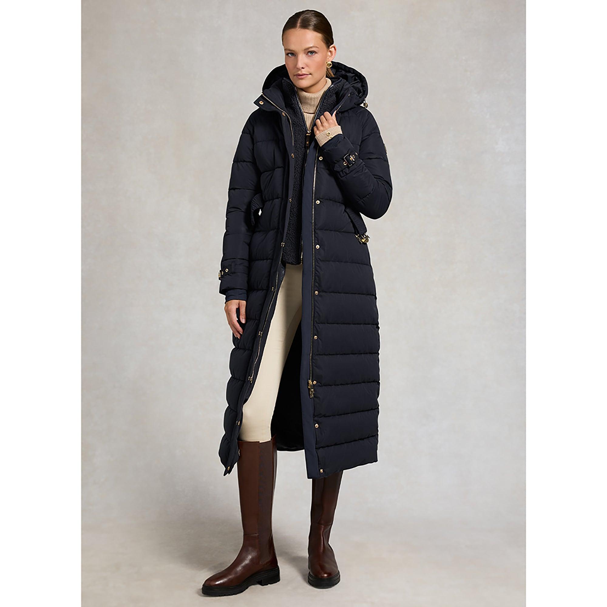 Product image 4 of 14 of Holland Cooper Women's Arosa Luxe Longline Coat - Ink Navy