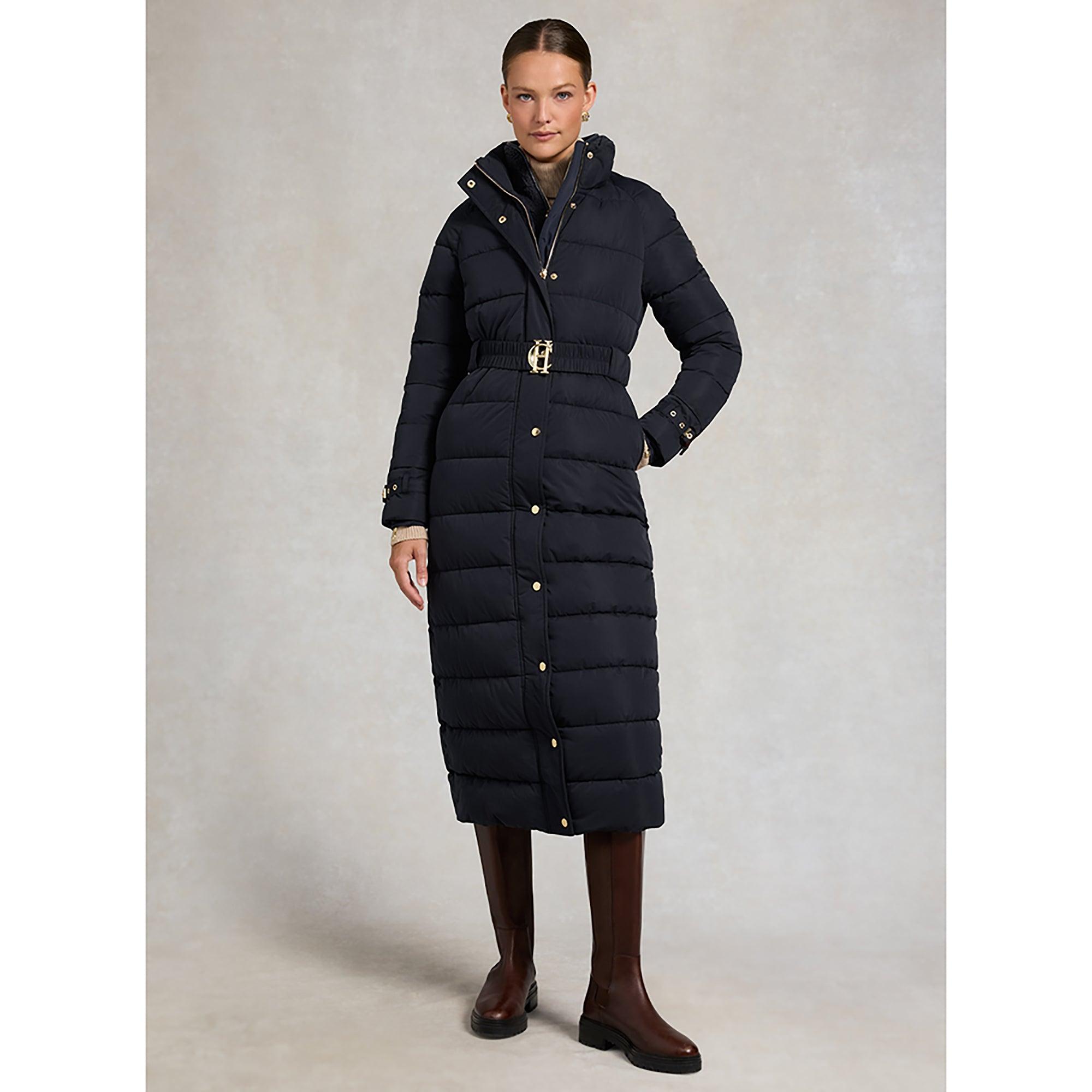 Product image 7 of 14 of Holland Cooper Women's Arosa Luxe Longline Coat - Ink Navy