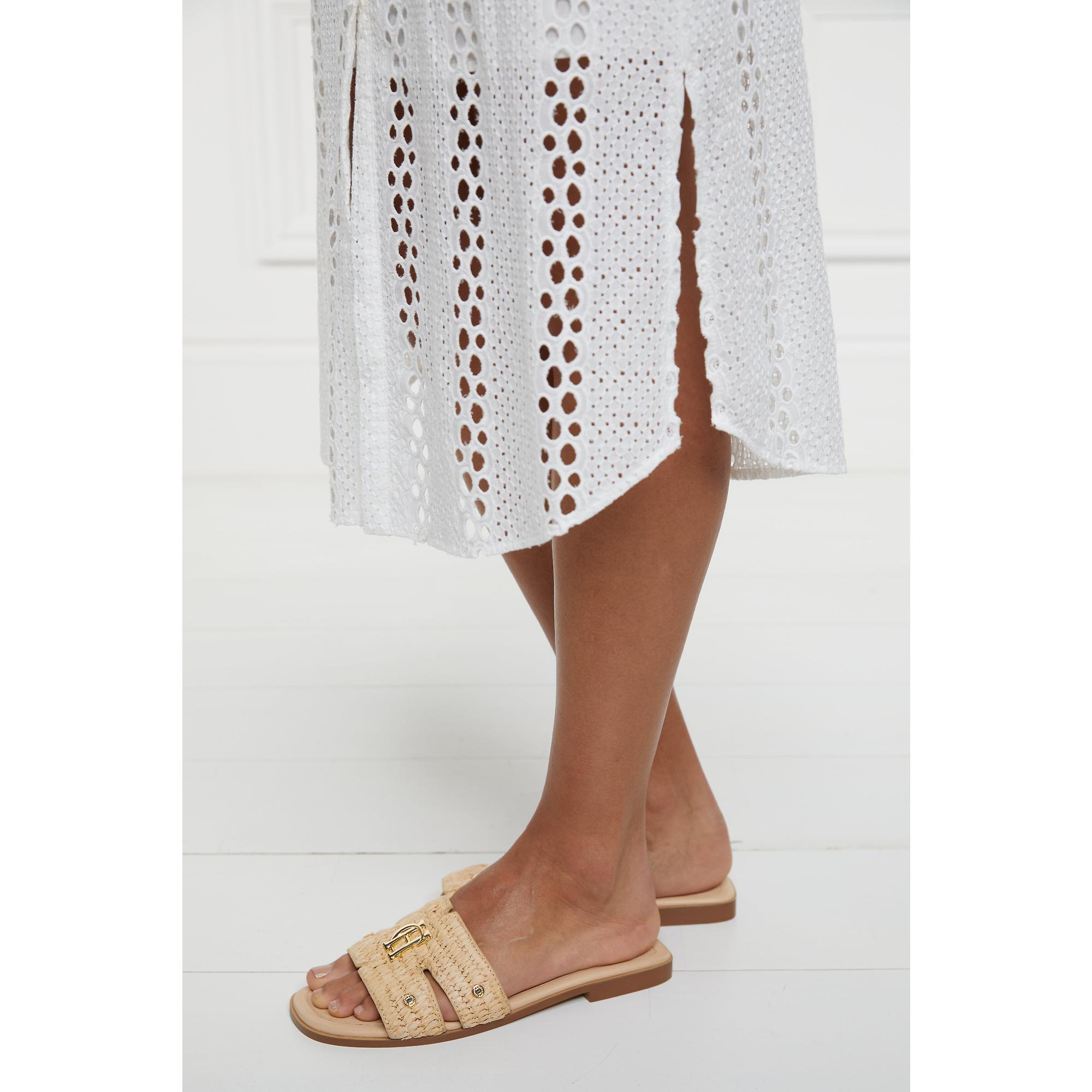 Product image 2 of 7 of Holland Cooper Women's Monogram Slides - Natural Straw