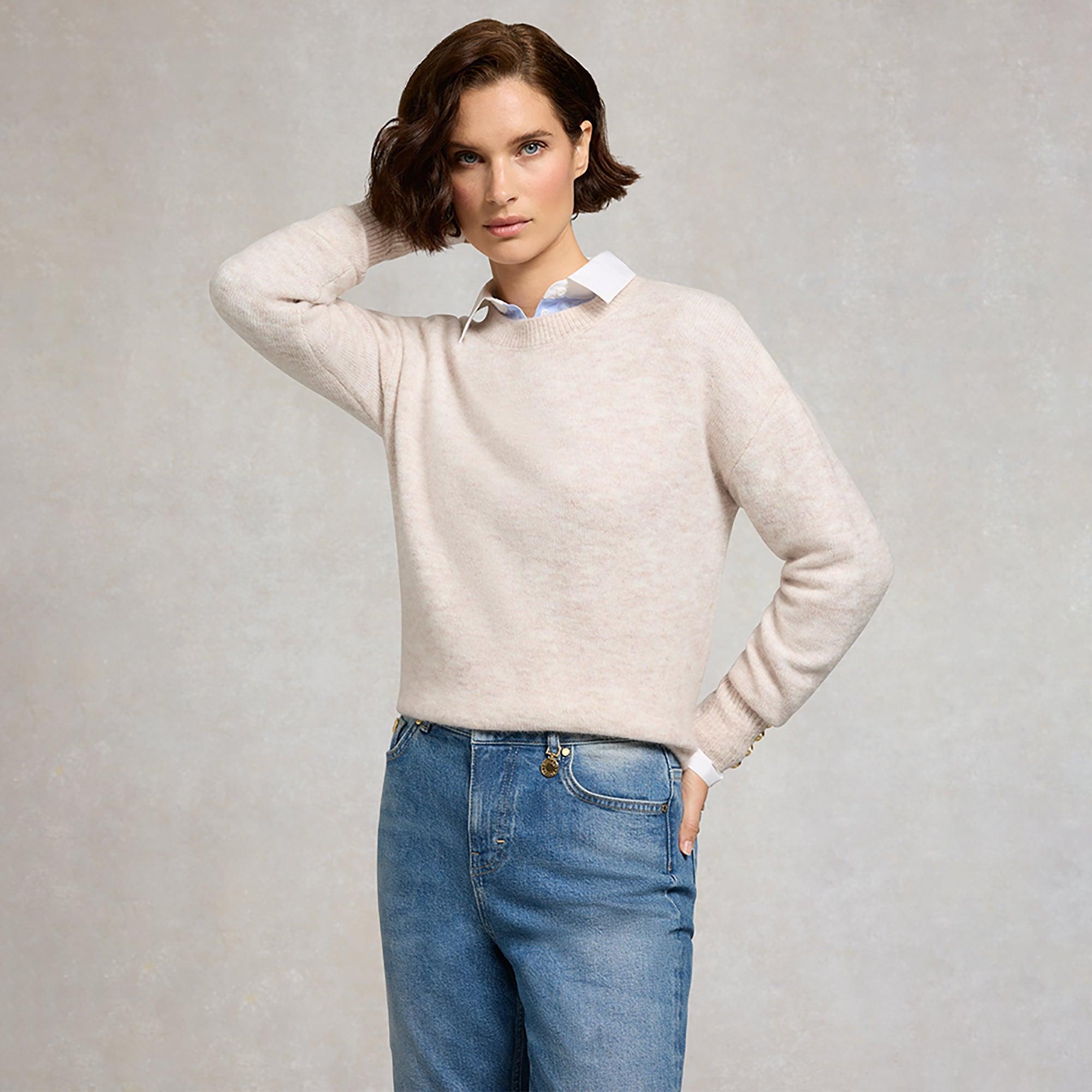 Product image 2 of 9 of Holland Cooper Women's Tori Crew Neck Knit - Barley
