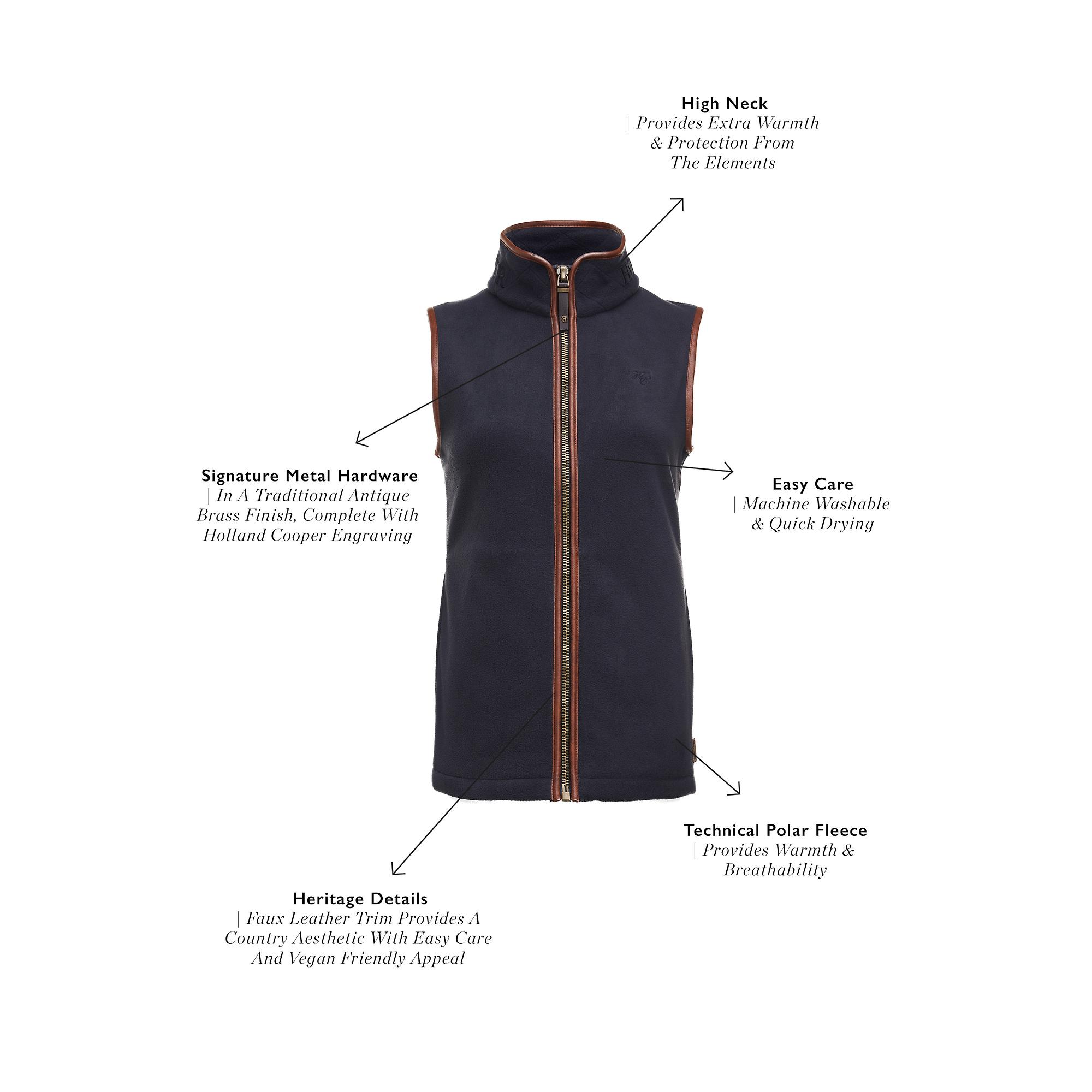 Product image 5 of 10 of Holland Cooper Women's Country Fleece Gilet - Ink Navy