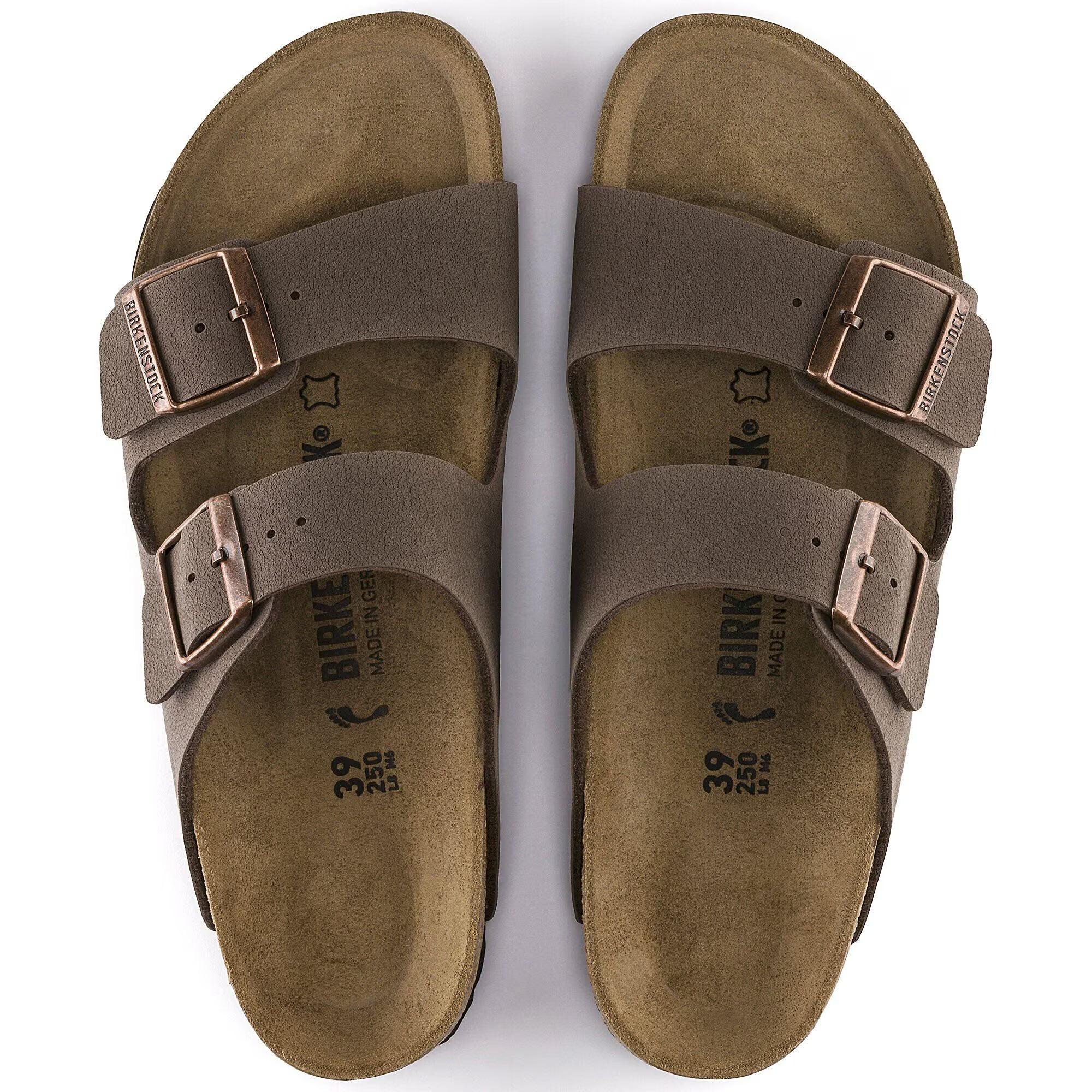 Product image 2 of 11 of Birkenstock Unisex Arizona Birko-Flor Nubuck Sandals - Mocca
