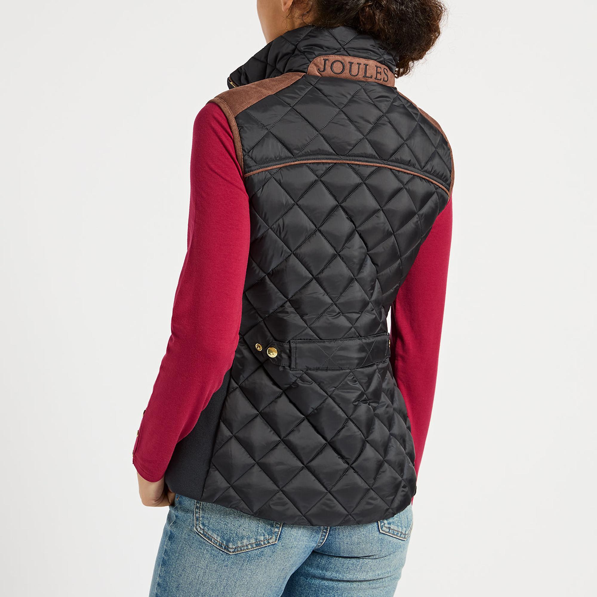 Product image 3 of 13 of Joules Women's Braemar Luxe Showerproof Diamond Quilted Gilet - Navy