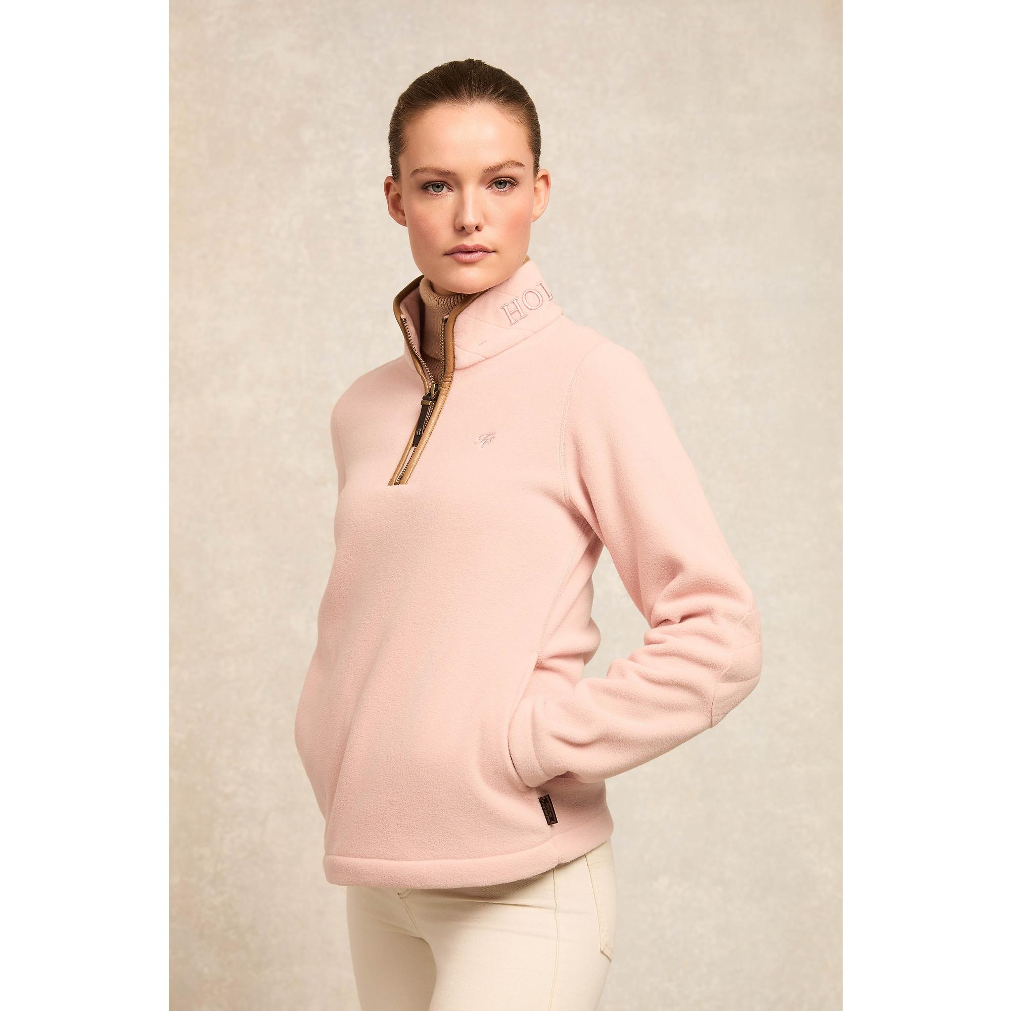 Product image 2 of 7 of Holland Cooper Women's Country Fleece Quarter Zip - Soft Pink