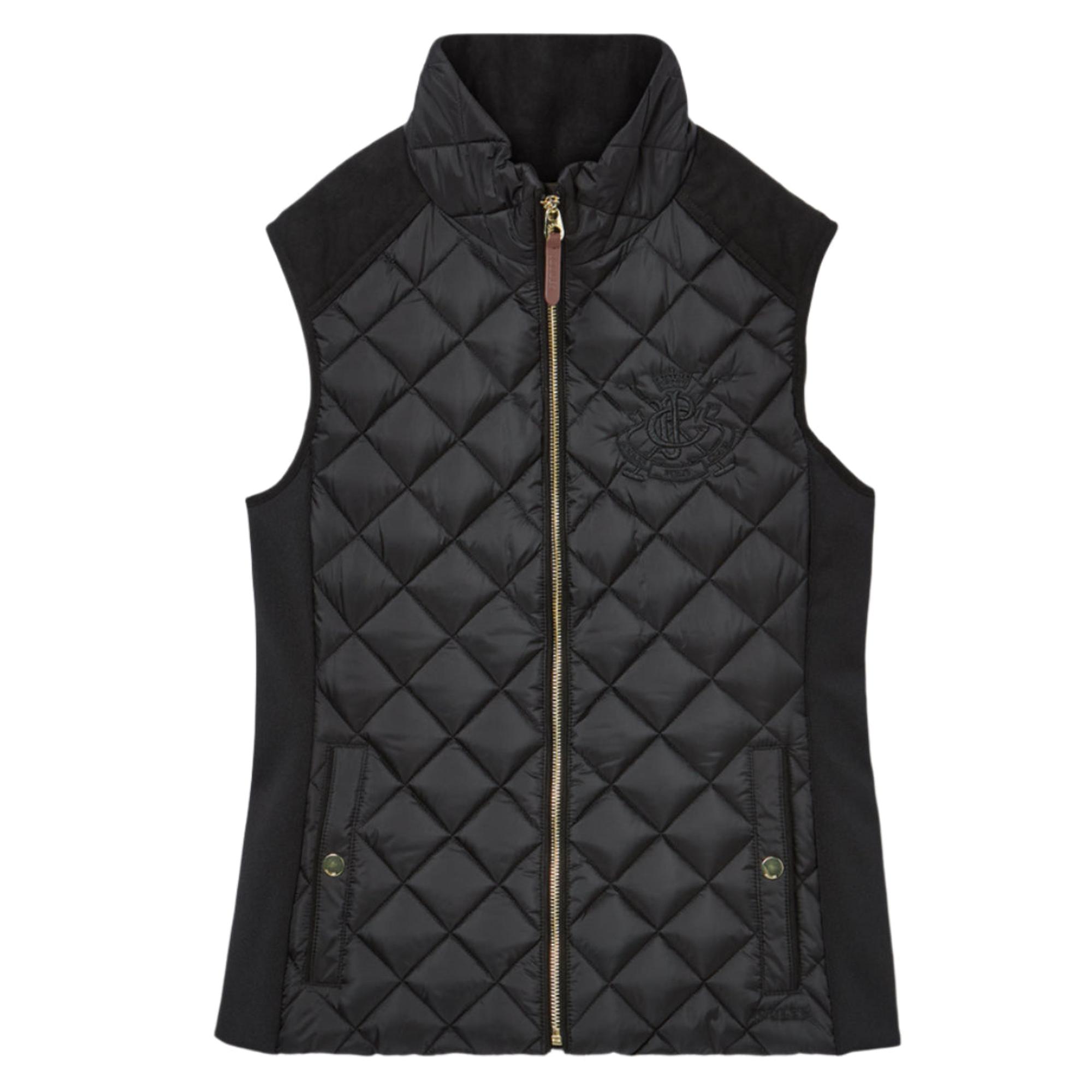 Product image 1 of 6 of Joules Women's Braemar Luxe Showerproof Diamond Quilted Gilet - Black