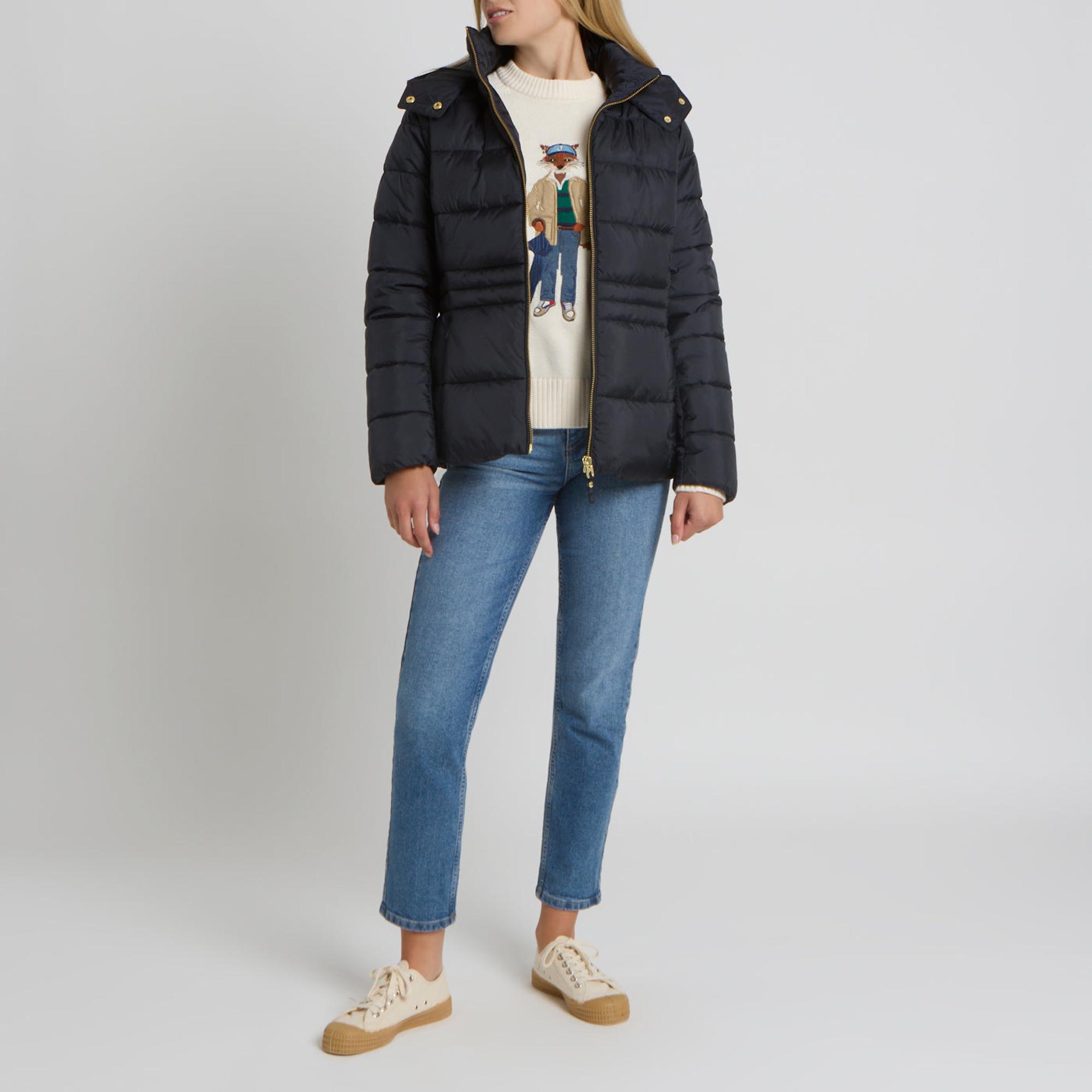 Product image 6 of 6 of Joules Women's Hadlow Short Showerproof Padded Coat - Navy
