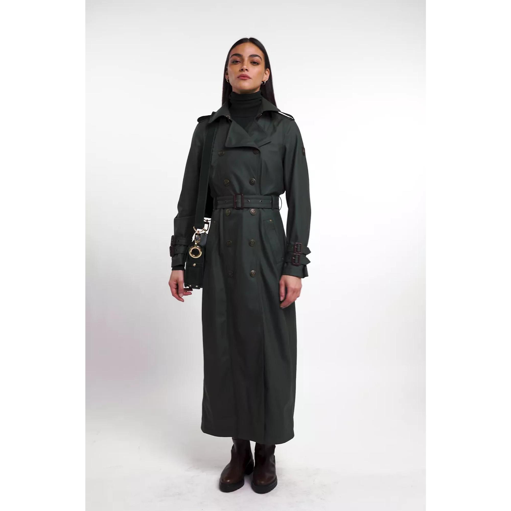 Product image 6 of 10 of Holland Cooper Women's Full Length Kendal Waterproof Trench Coat - Evergreen