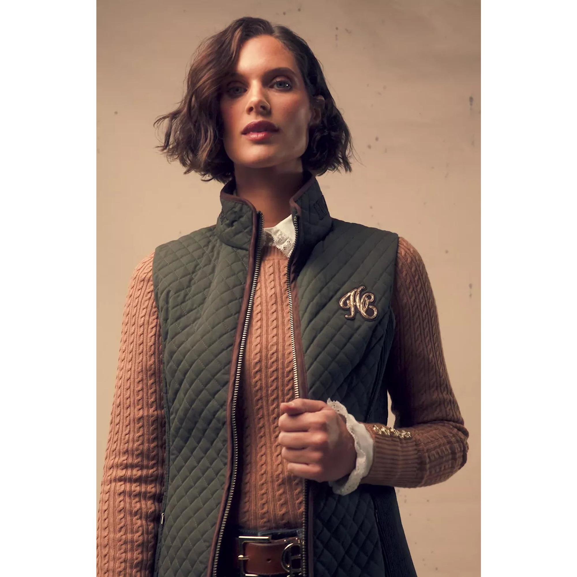 Product image 6 of 11 of Holland Cooper Women's Cambridge Gilet - Dark Olive