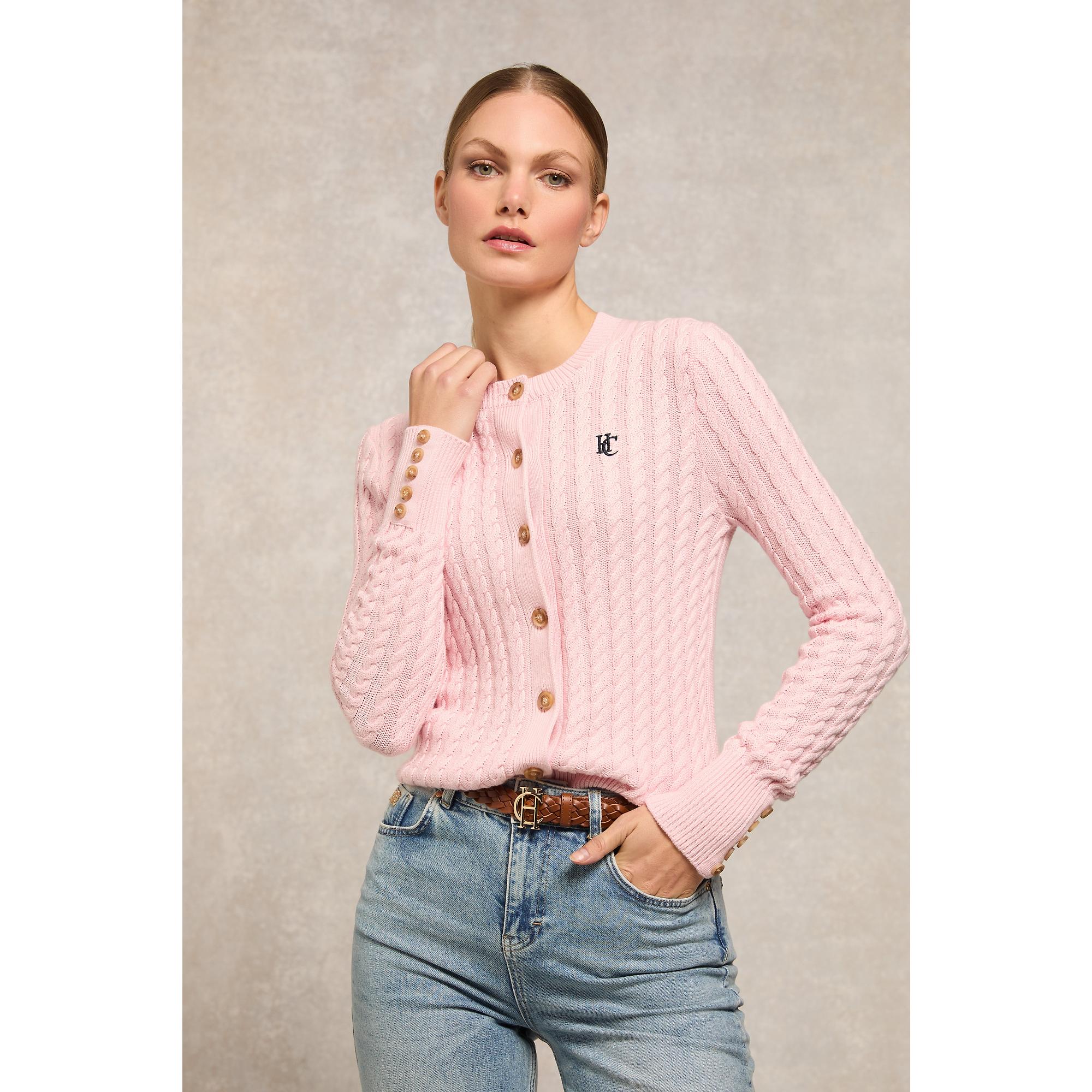 Product image 2 of 7 of Holland Cooper Women's Cotswold Cardigan - Soft Pink