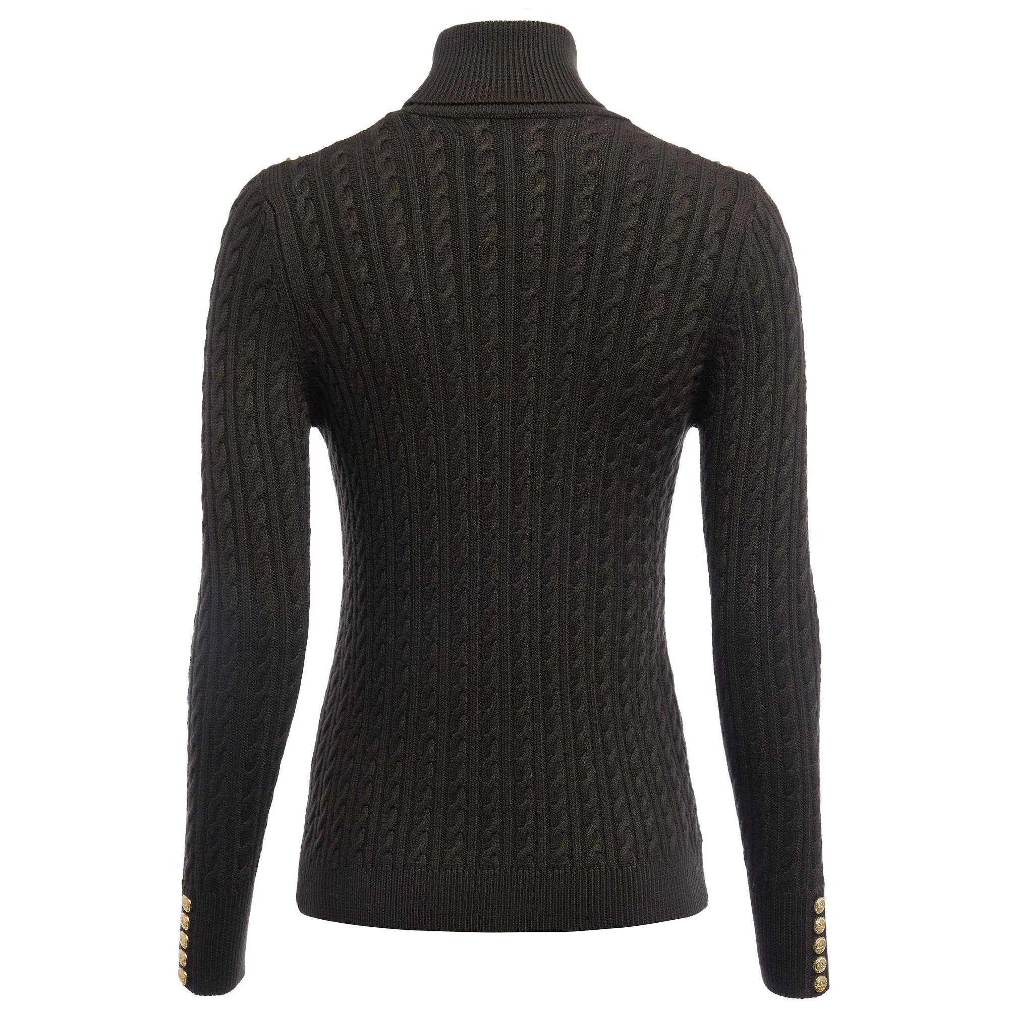 Product image 7 of 7 of Holland Cooper Women's Seattle Roll Neck Cable Knit - Fern Green