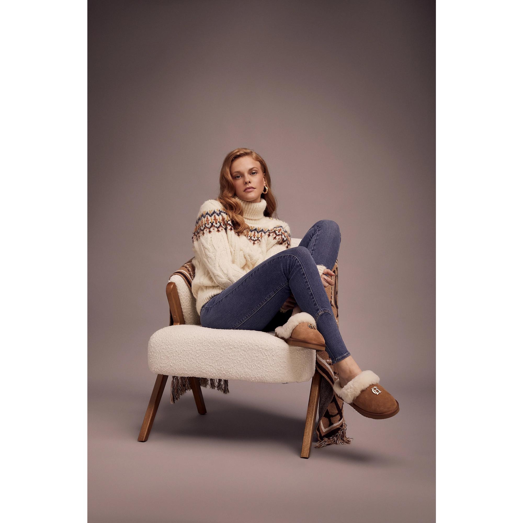 Product image 6 of 7 of Holland Cooper Women's HC Shearling Slippers - Tan