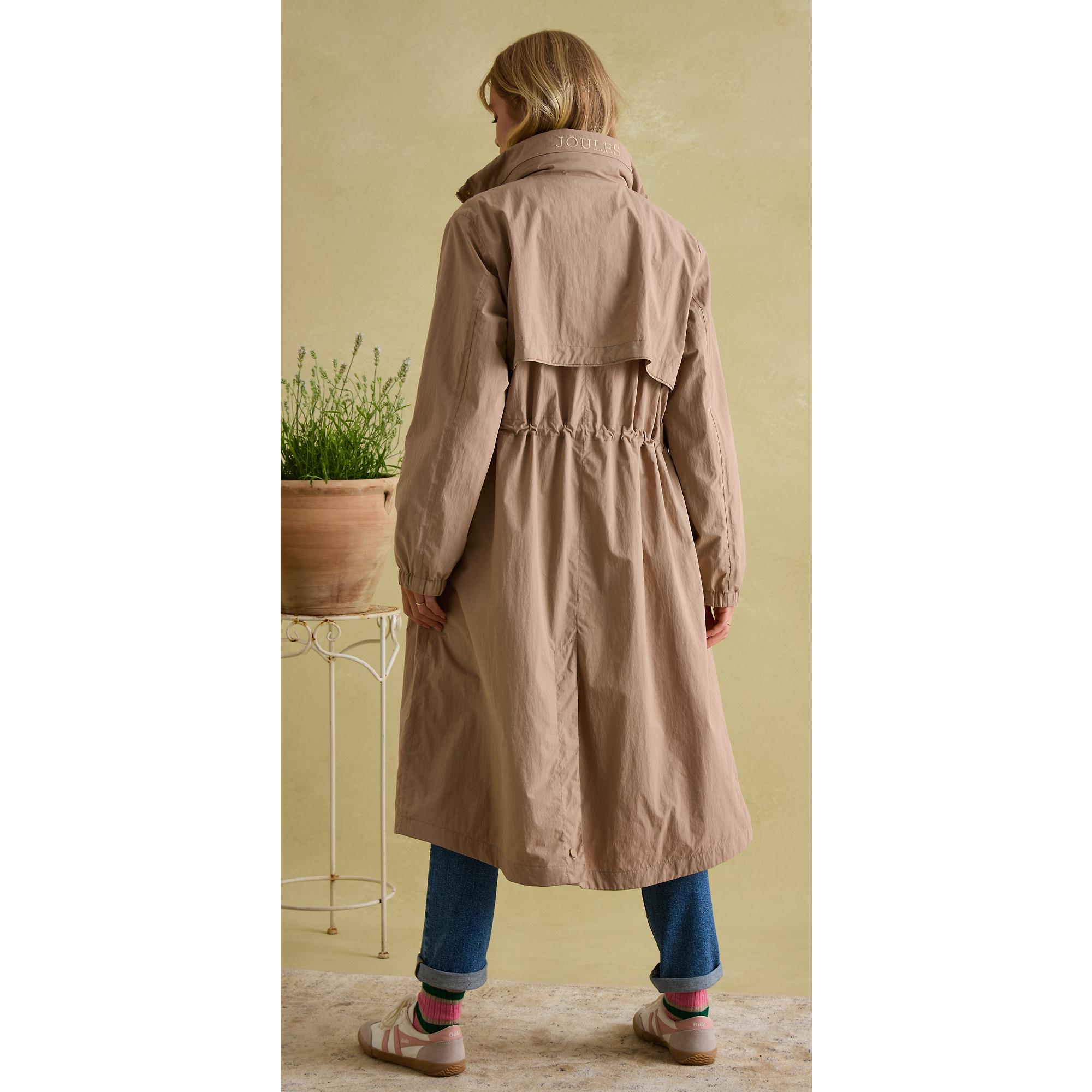 Product image 9 of 12 of Joules Women's Hensley Waterproof Longline Coat - Tan Brown