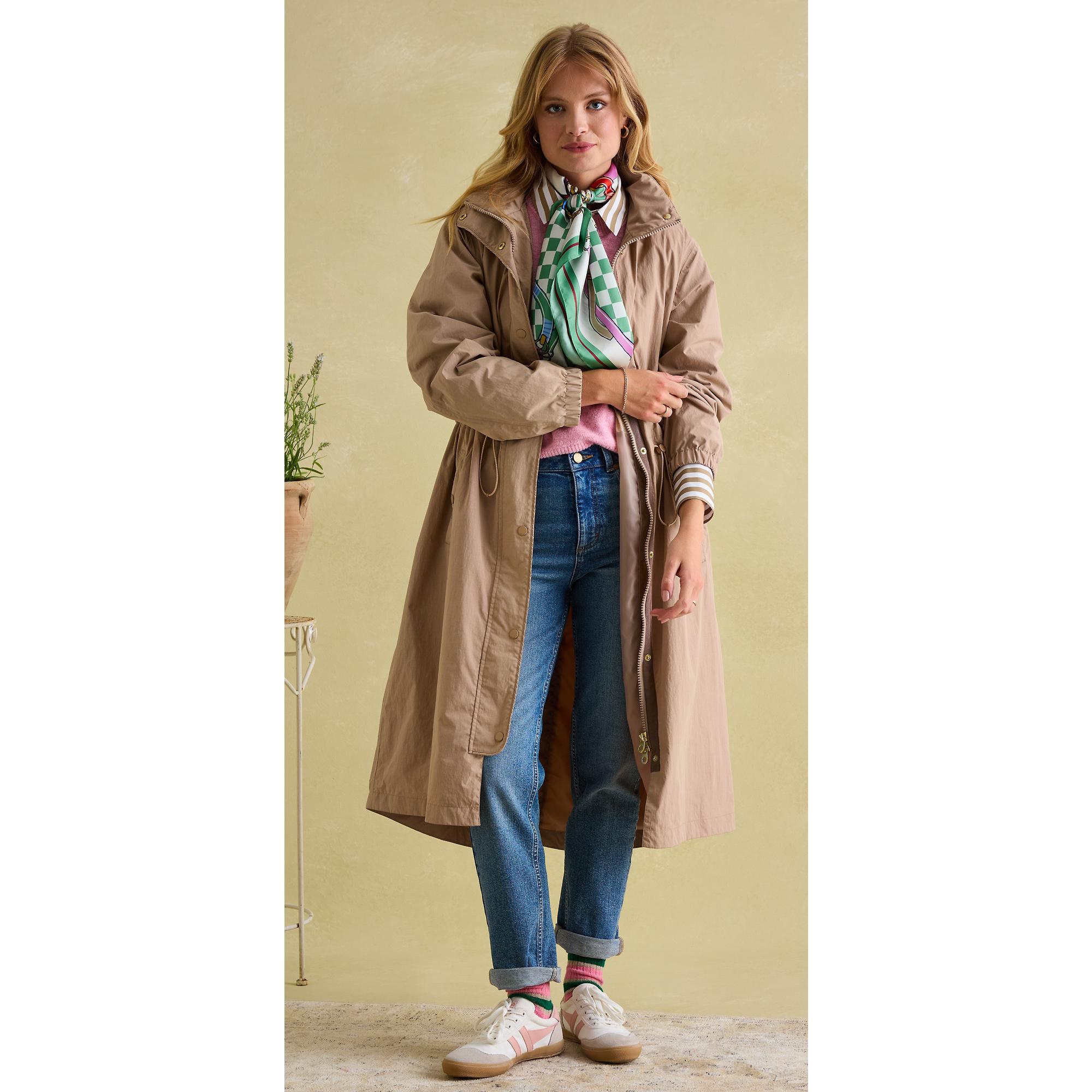 Product image 10 of 12 of Joules Women's Hensley Waterproof Longline Coat - Tan Brown