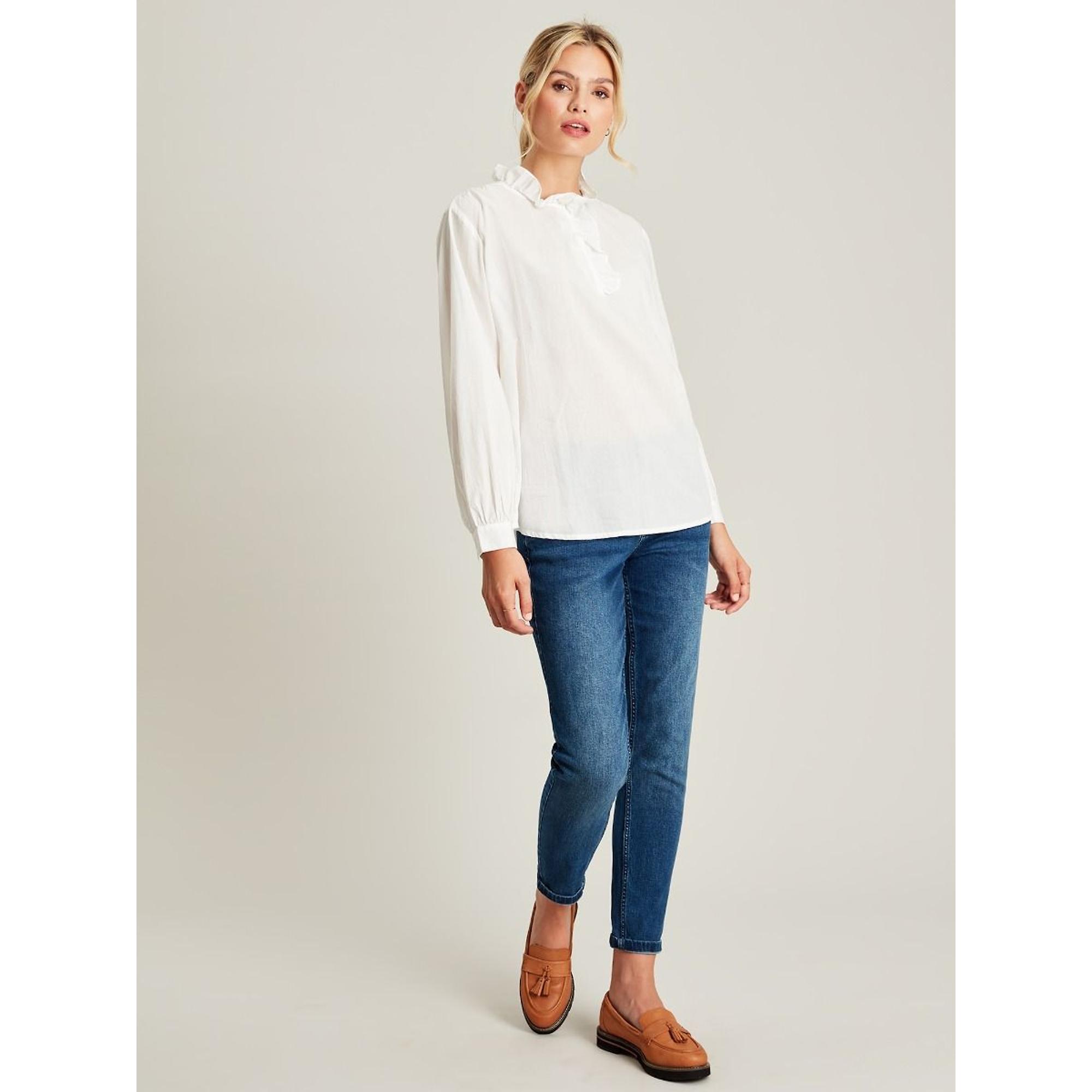 Product image 4 of 5 of Joules Women's Melanie Cotton Ruffle Blouse - White