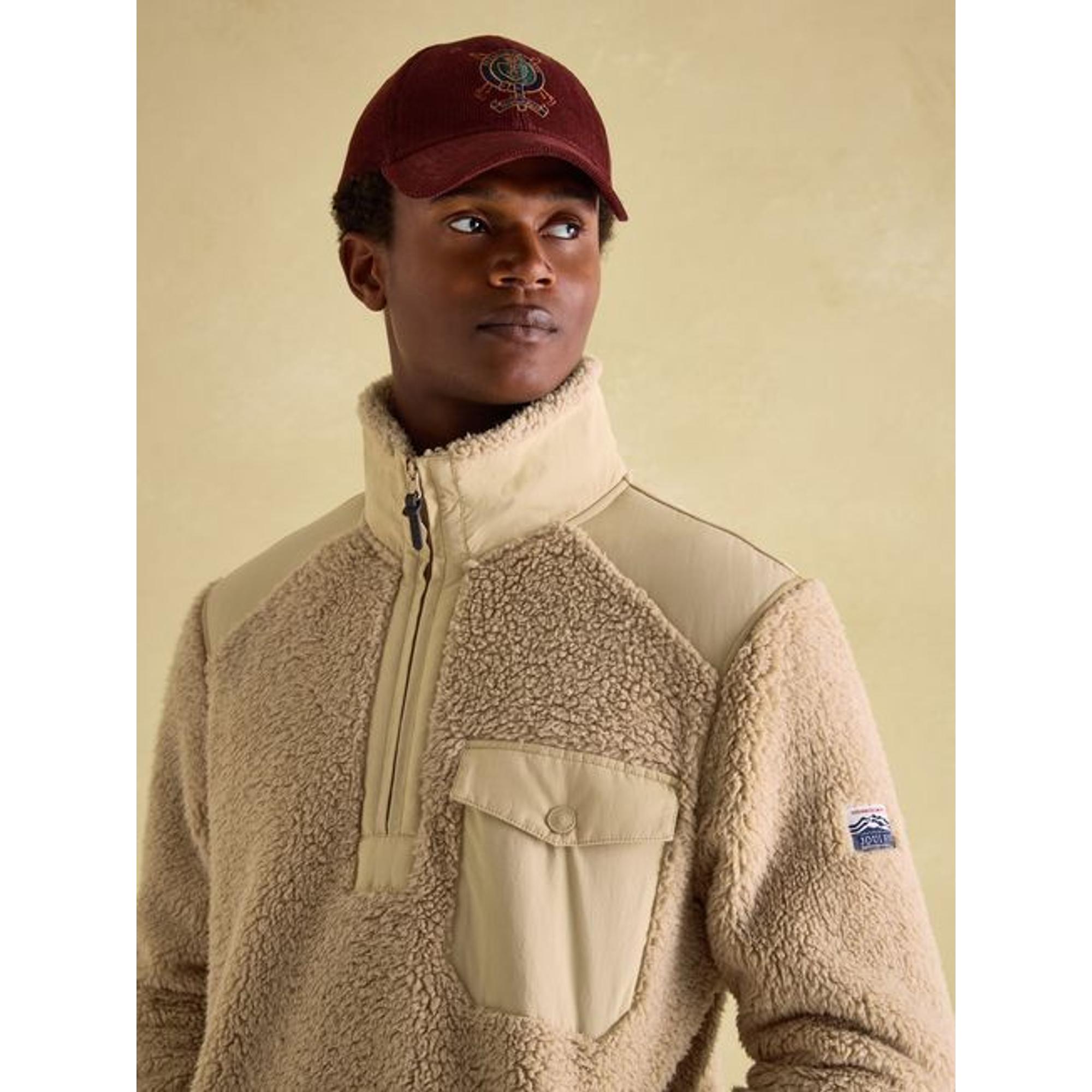 Product image 4 of 7 of Joules Men's Billy Quarter Zip Borg Fleece Sweatshirt - Cream