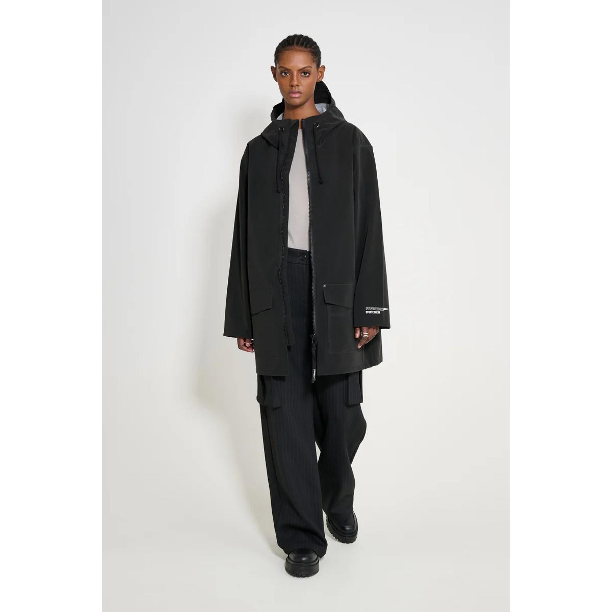 Product image 11 of 11 of Stutterheim Stockholm Lightweight Patch Raincoat - Matte Black
