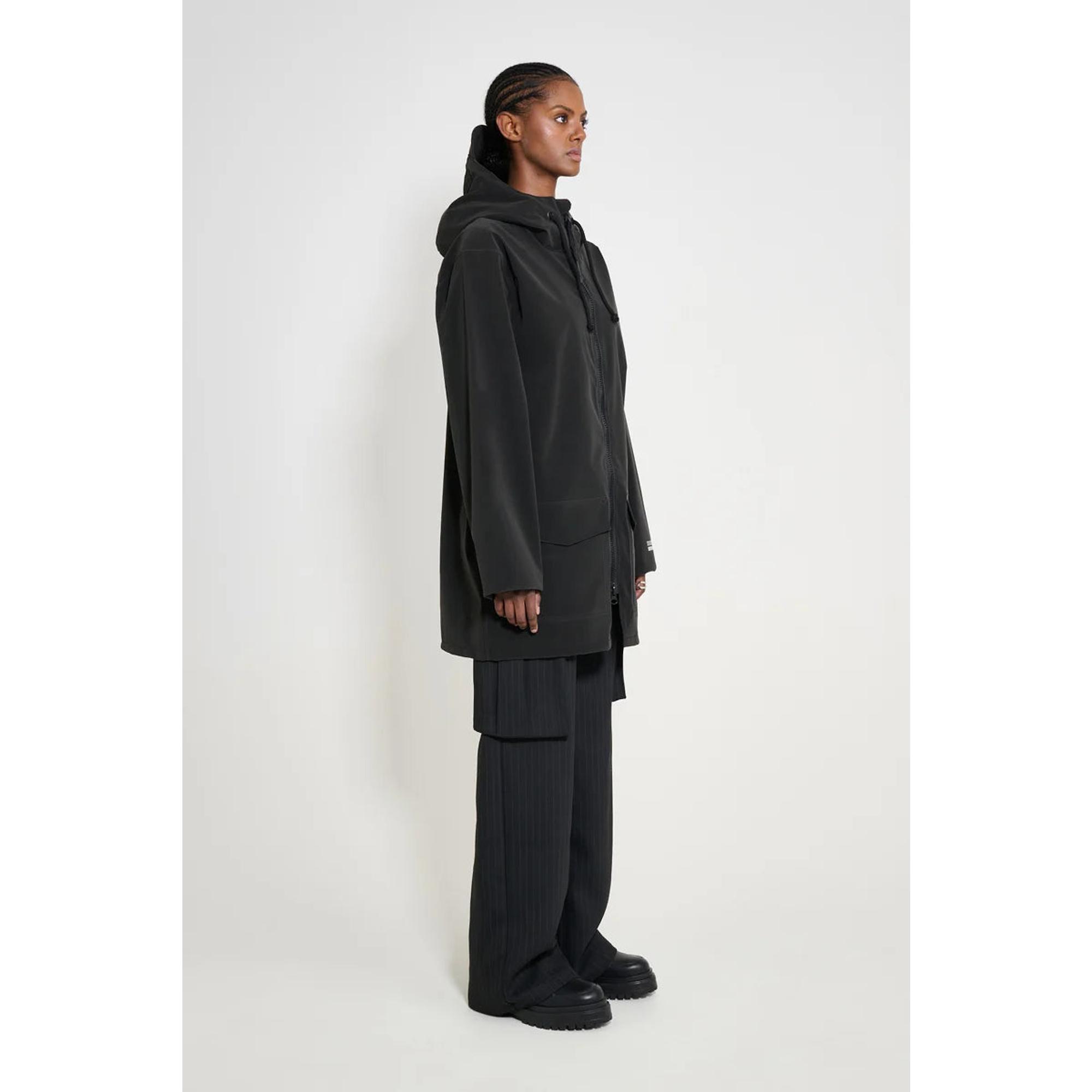 Product image 9 of 11 of Stutterheim Stockholm Lightweight Patch Raincoat - Matte Black