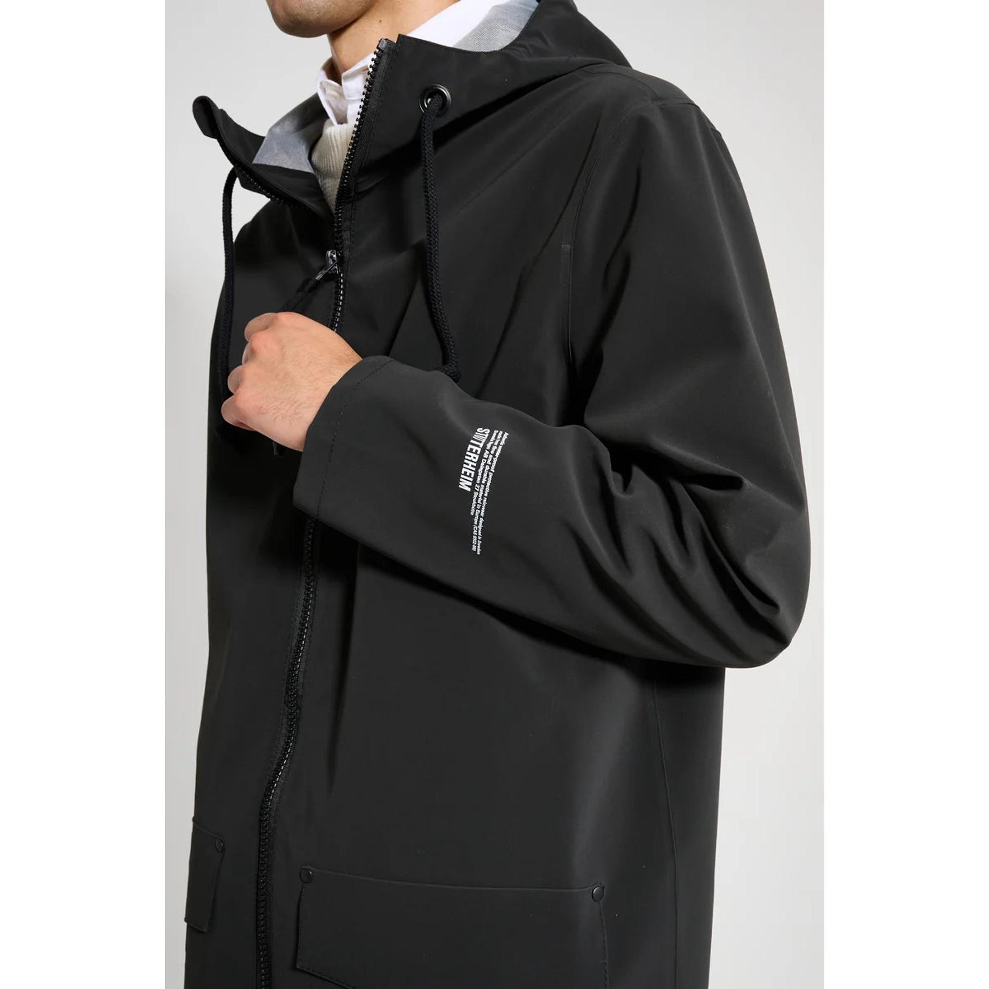 Product image 6 of 11 of Stutterheim Stockholm Lightweight Patch Raincoat - Matte Black