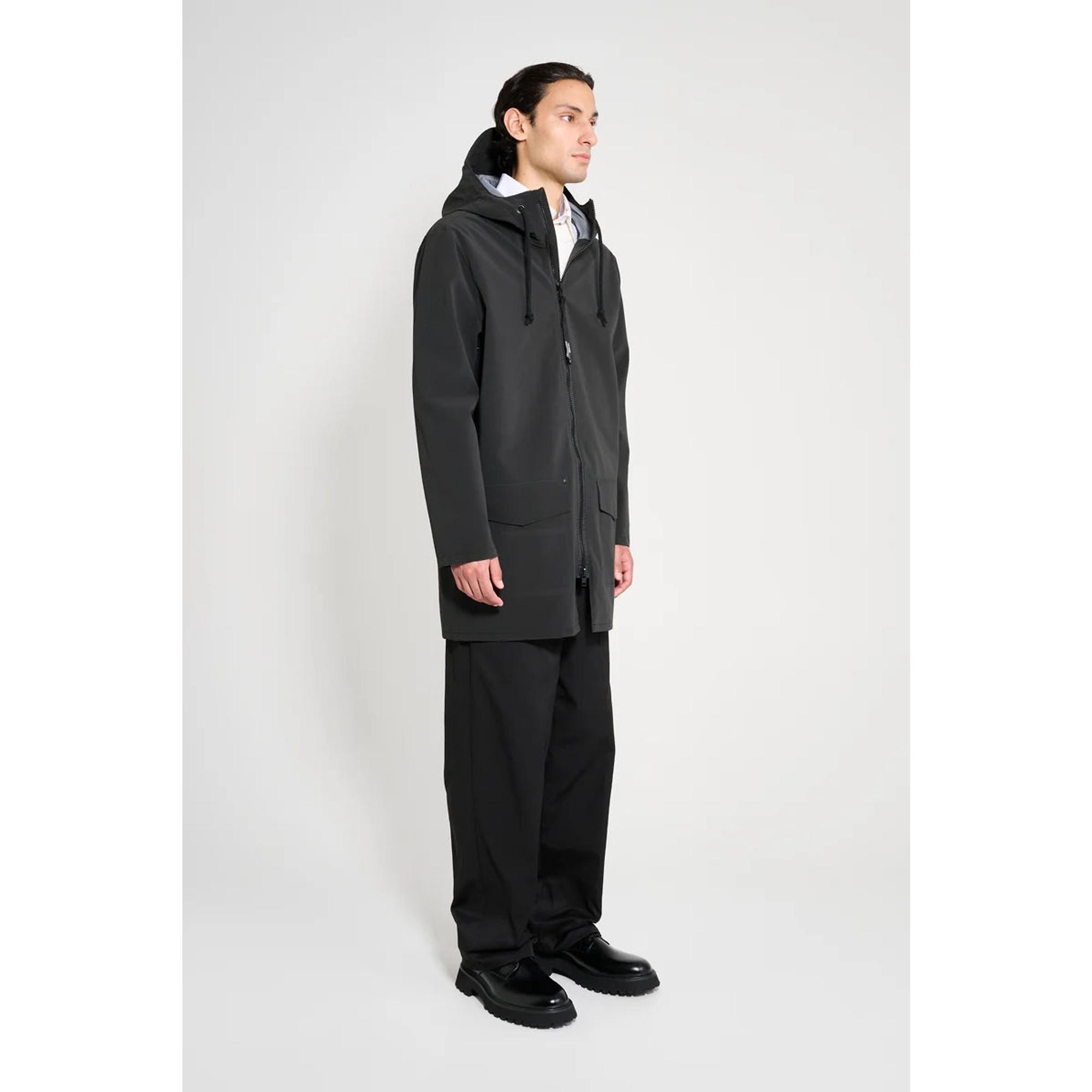 Product image 3 of 11 of Stutterheim Stockholm Lightweight Patch Raincoat - Matte Black
