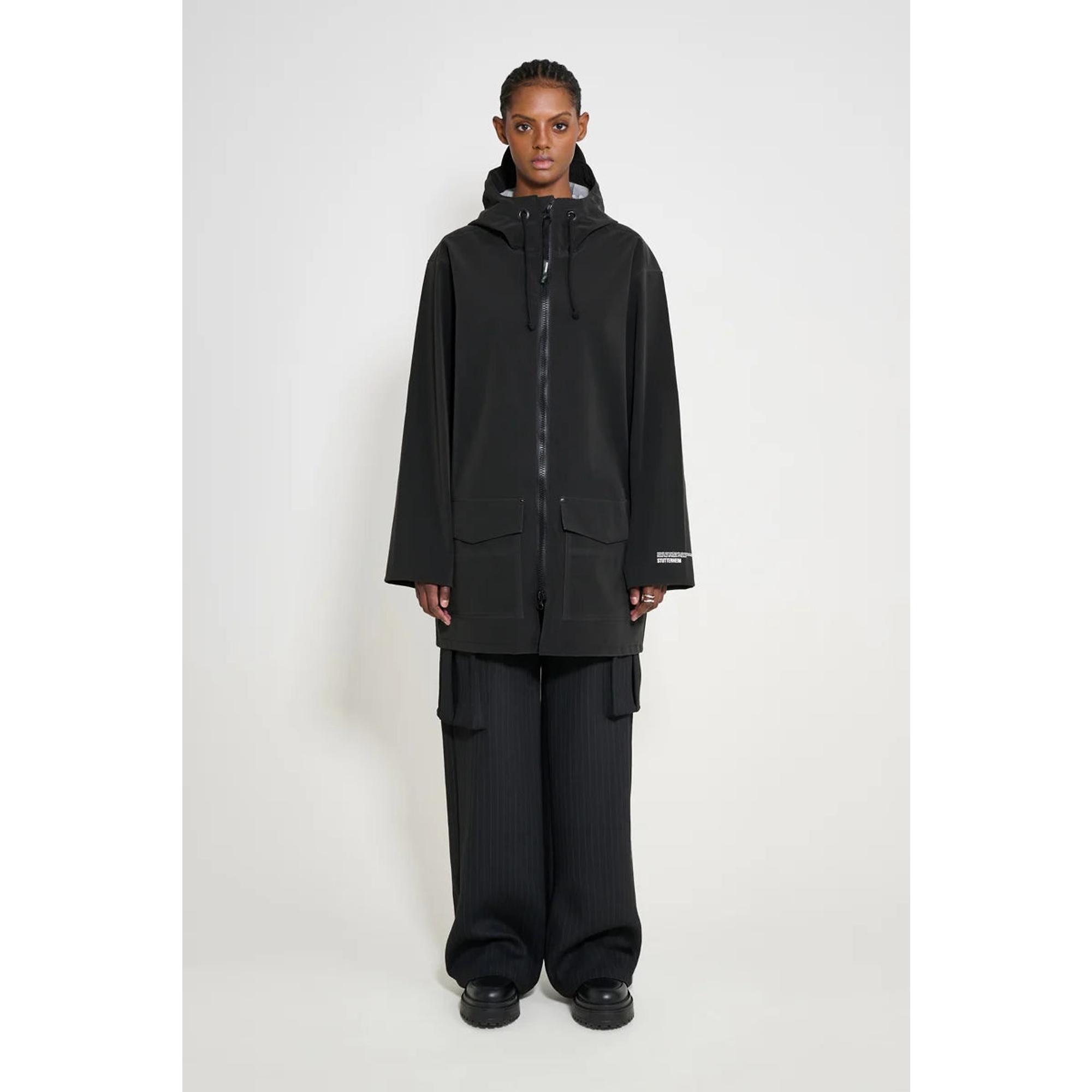 Product image 8 of 11 of Stutterheim Stockholm Lightweight Patch Raincoat - Matte Black