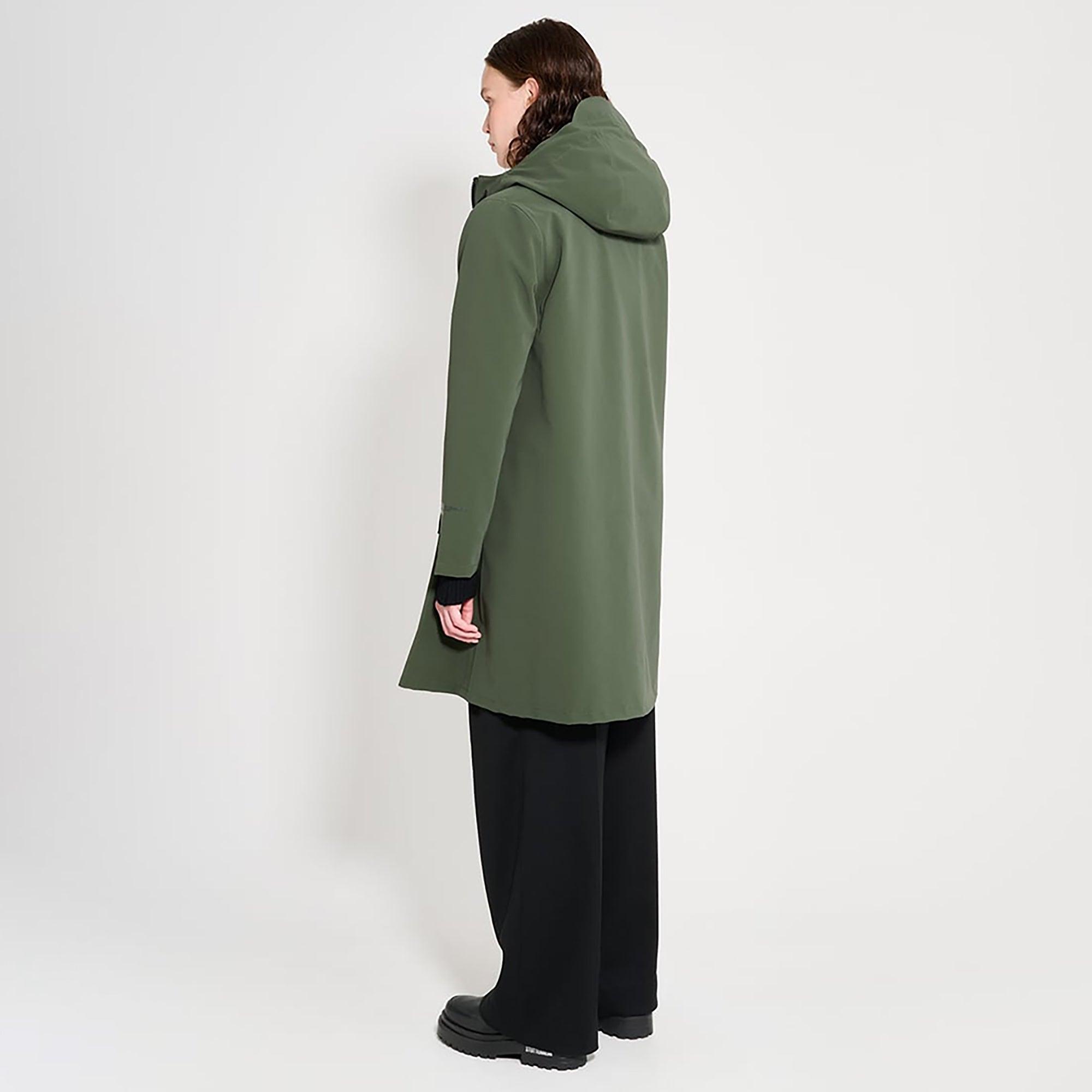 Product image 4 of 6 of Stutterheim Women's Mosebacke Lightweight Patch Raincoat - Matte Green