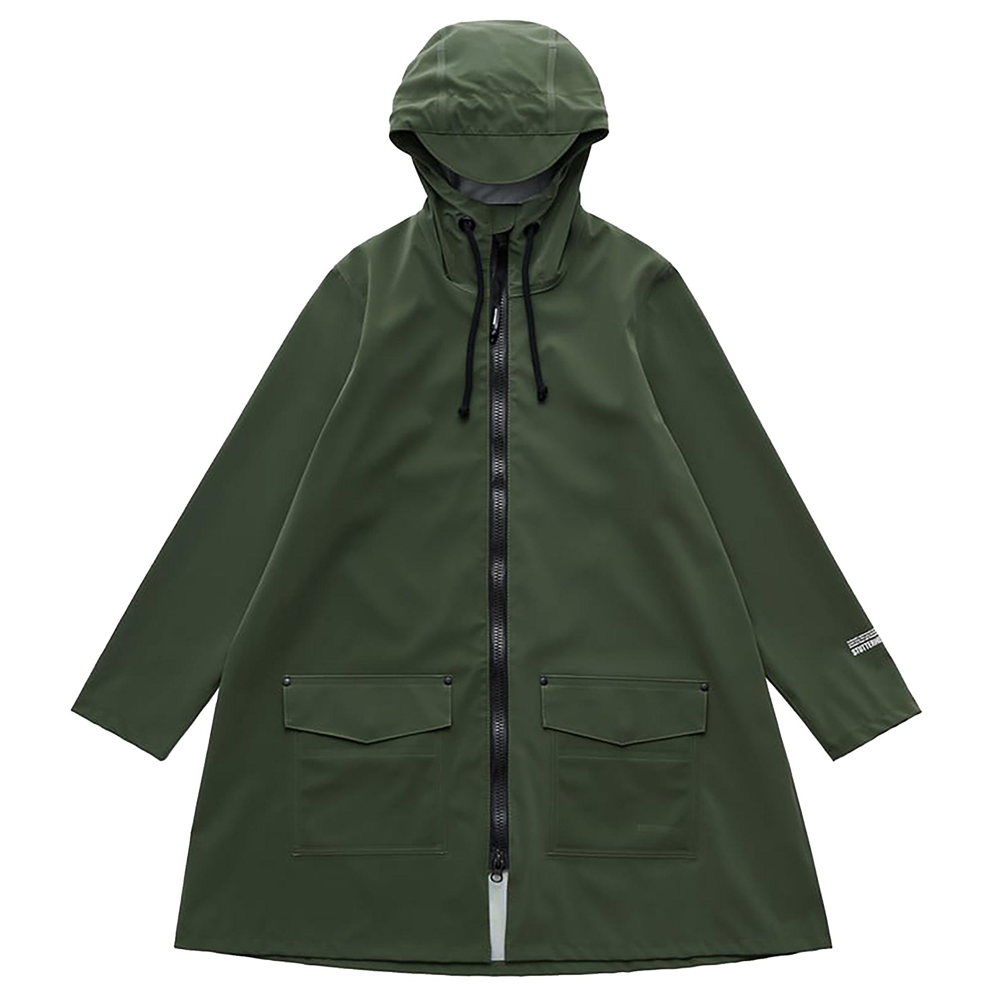 Product image 1 of 6 of Stutterheim Women's Mosebacke Lightweight Patch Raincoat - Matte Green