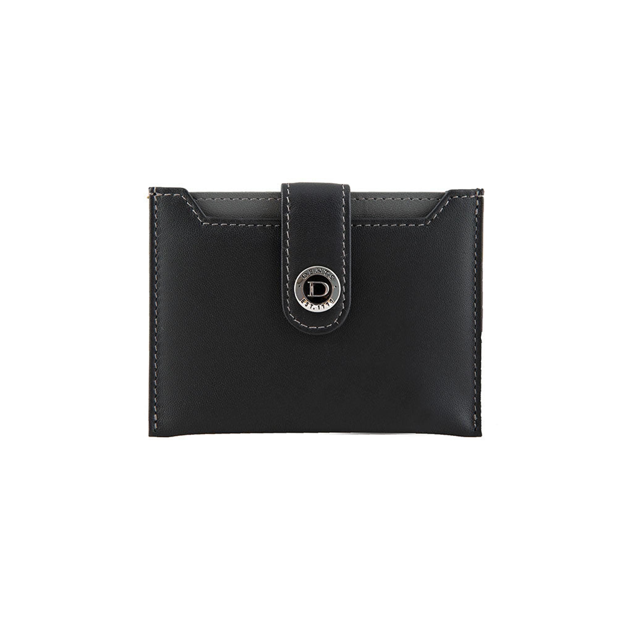 Product image 4 of 6 of Dents Men's Eden Smooth Nappa Leather Card Holder with RFID Blocking and Case - Black/Slate