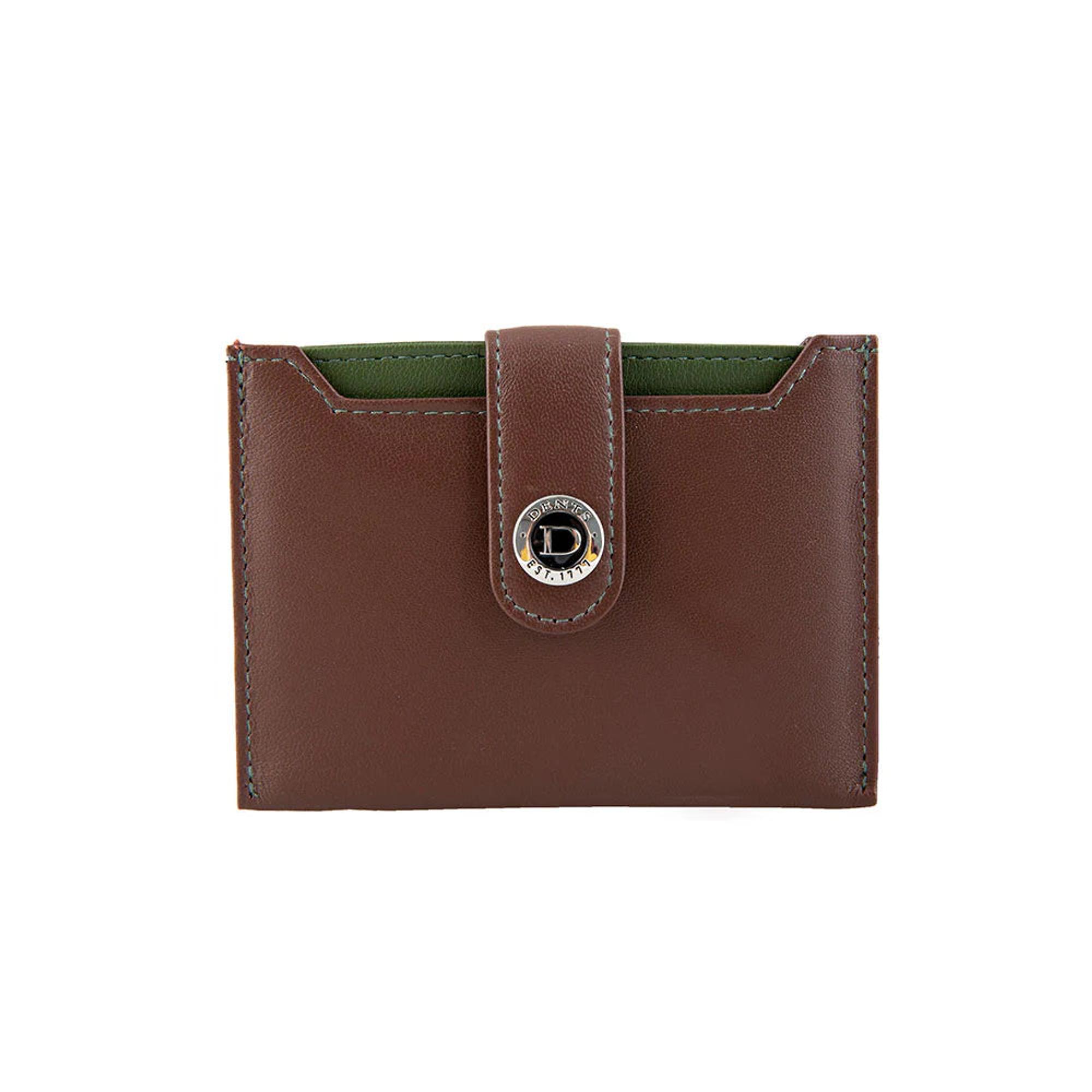 Product image 2 of 6 of Dents Men's Eden Smooth Nappa Leather Card Holder with RFID Blocking and Case - English Tan/Olive