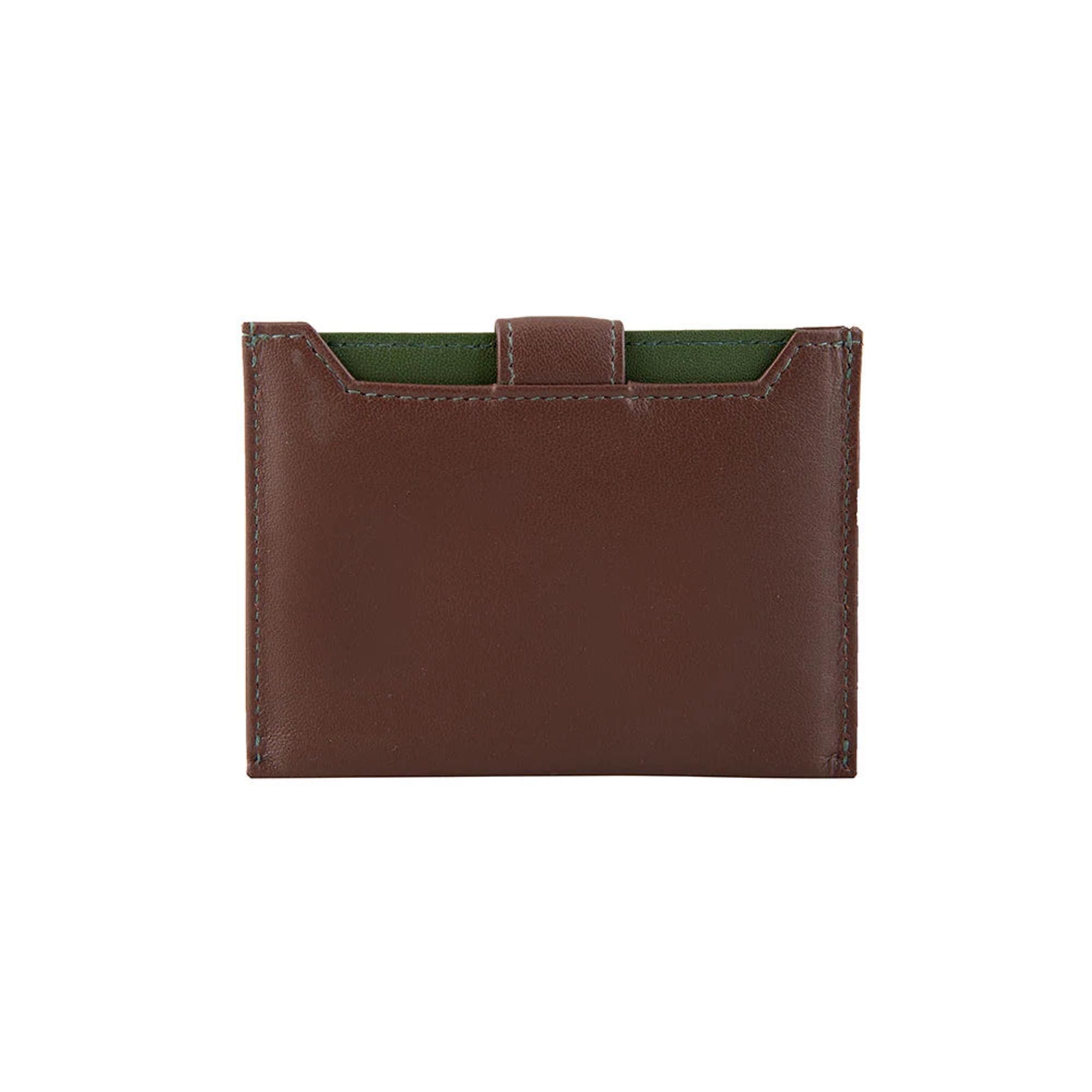 Product image 3 of 6 of Dents Men's Eden Smooth Nappa Leather Card Holder with RFID Blocking and Case - English Tan/Olive