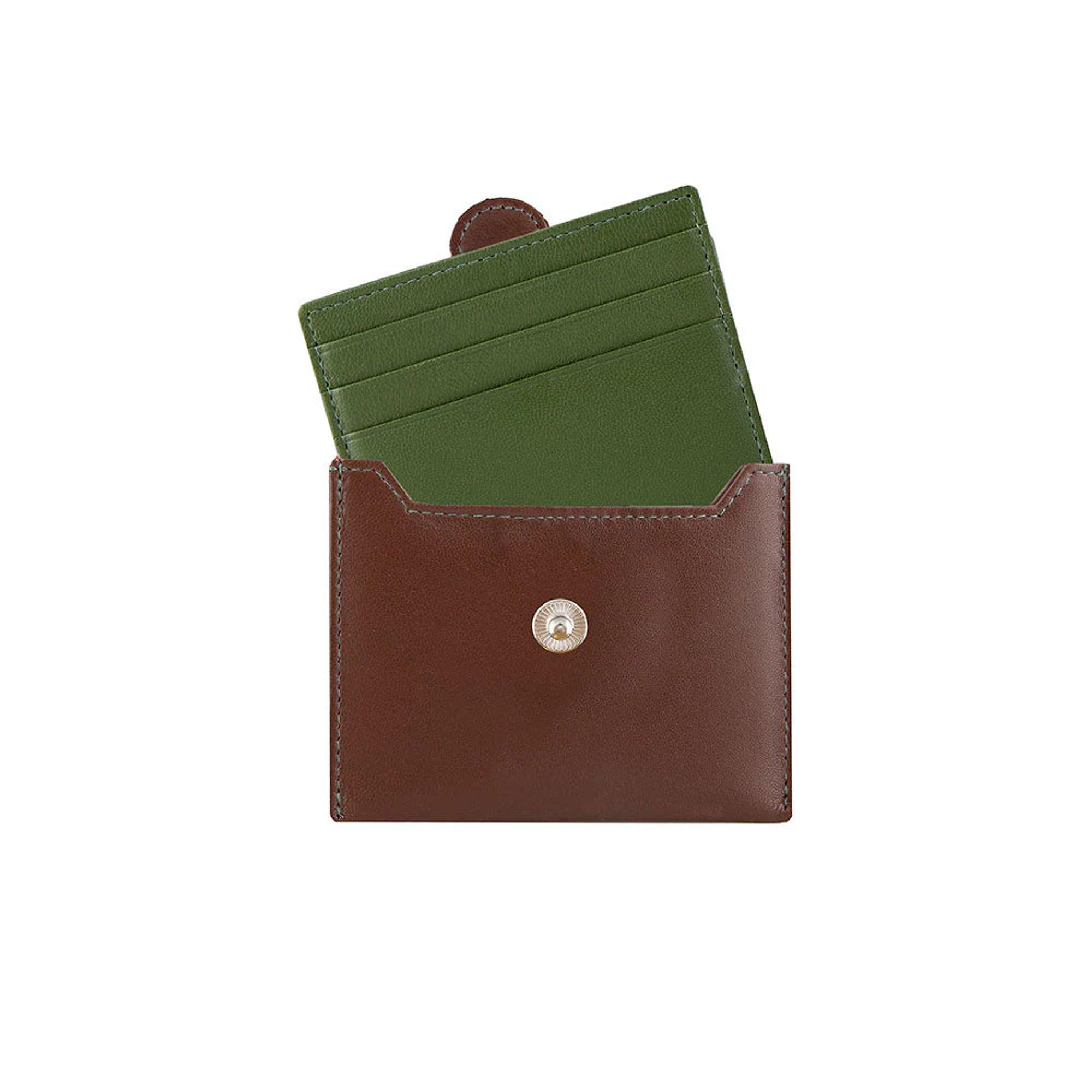 Product image 4 of 6 of Dents Men's Eden Smooth Nappa Leather Card Holder with RFID Blocking and Case - English Tan/Olive