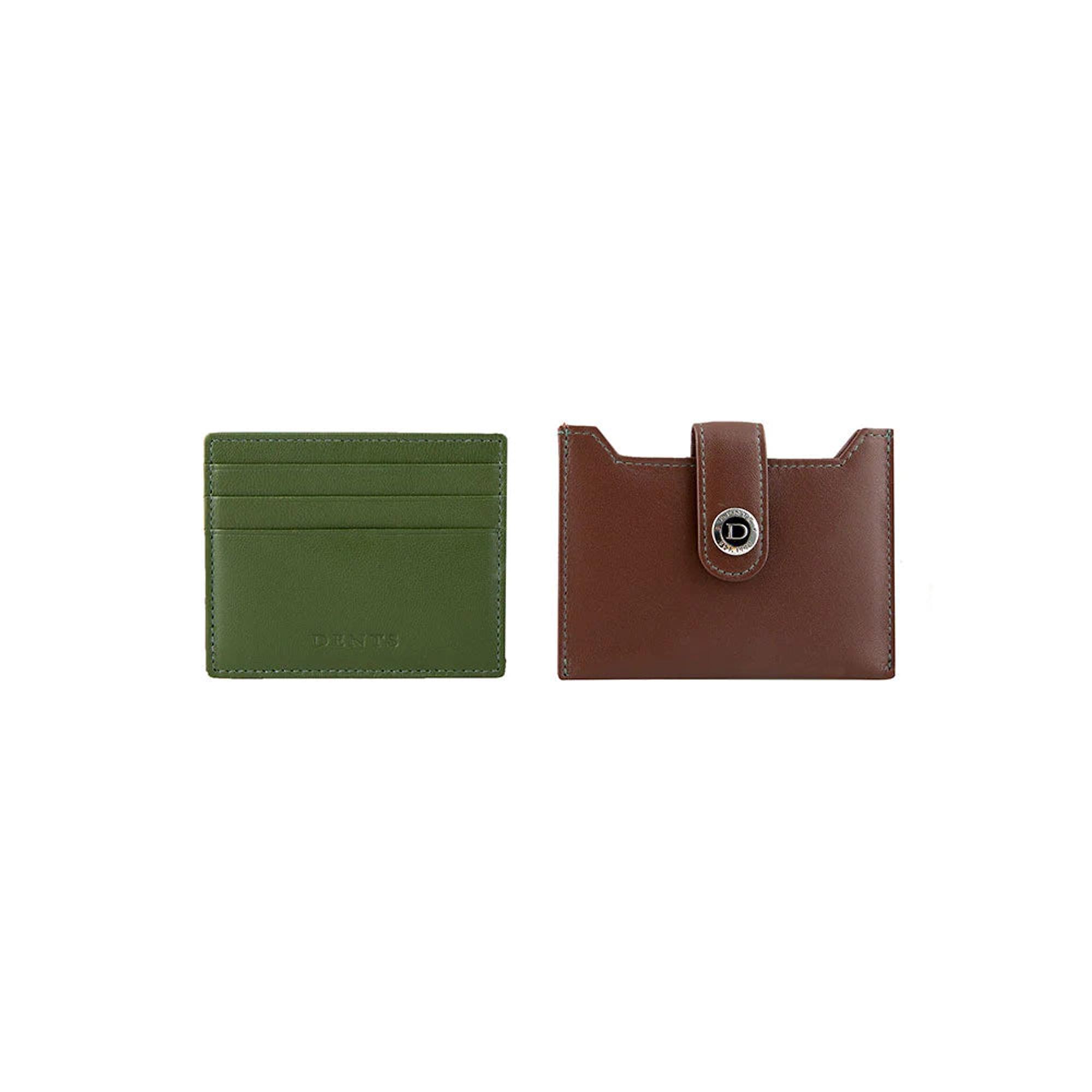 Product image 5 of 6 of Dents Men's Eden Smooth Nappa Leather Card Holder with RFID Blocking and Case - English Tan/Olive