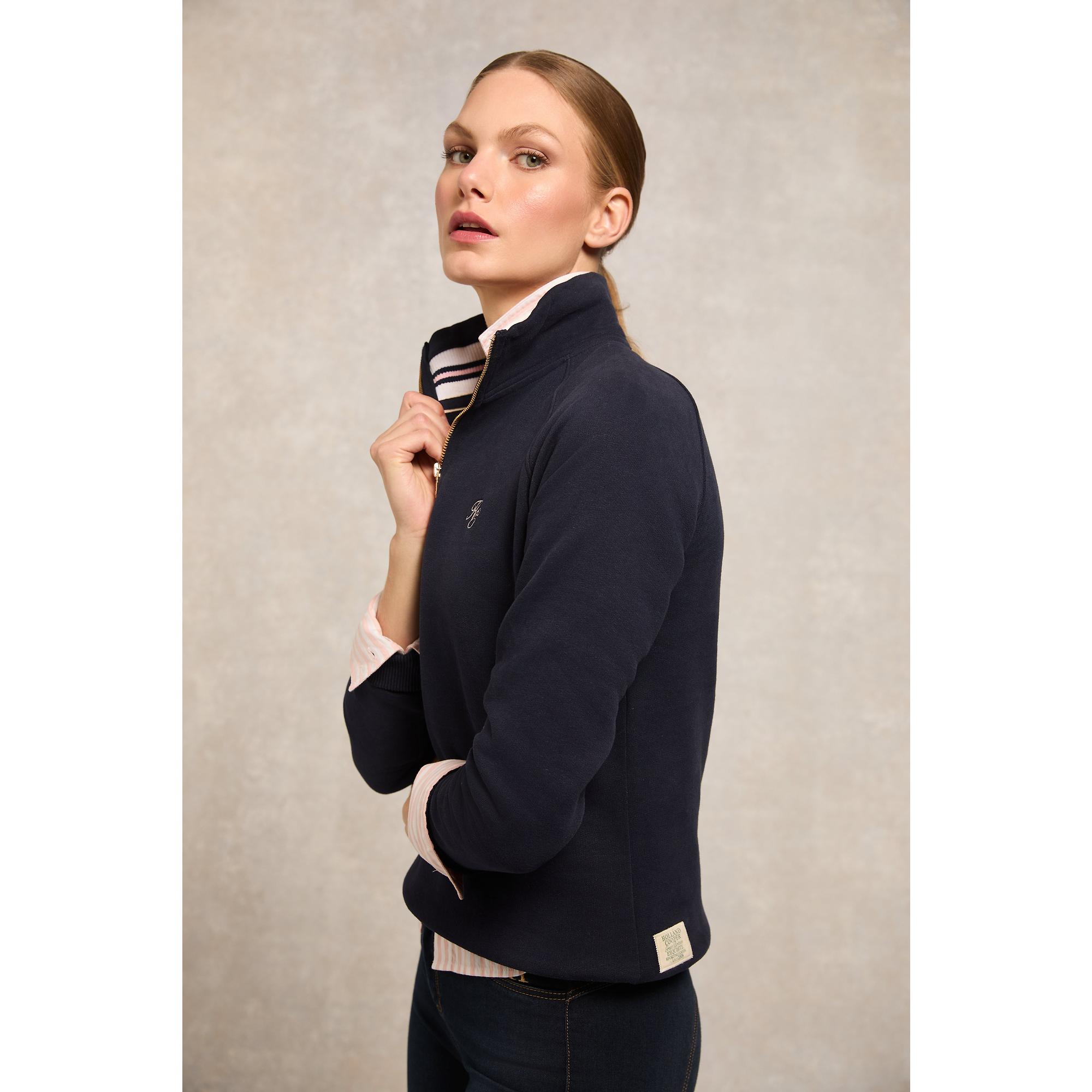 Product image 3 of 8 of Holland Cooper Women's Burford Quarter Zip Neck Sweat - Ink Navy