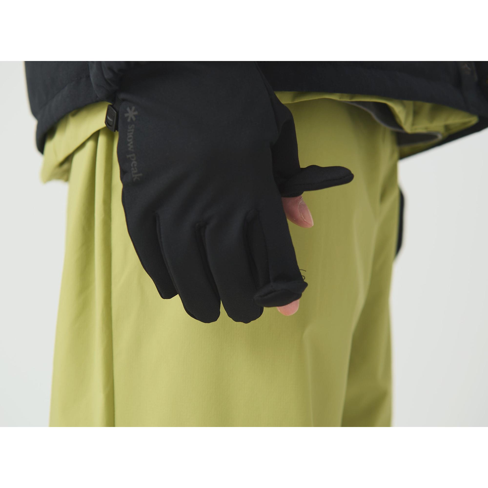 Product image 4 of 11 of Snow Peak Polartec Power Stretch Gloves - Black