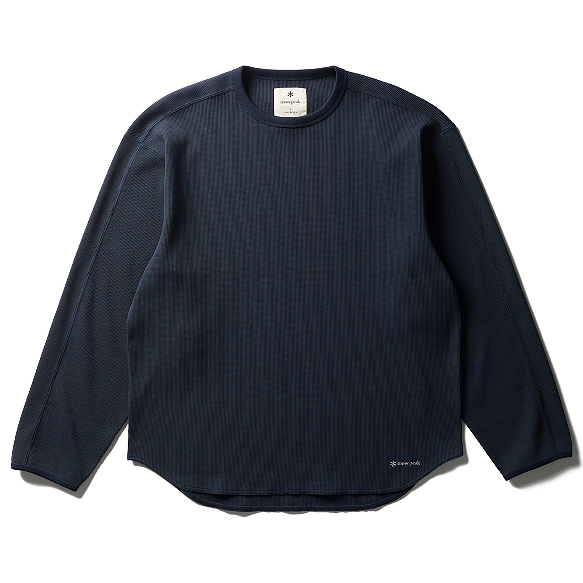 Product image 1 of 3 of Snow Peak Dry Waffle Long Sleeve T-Shirt - Dark Navy