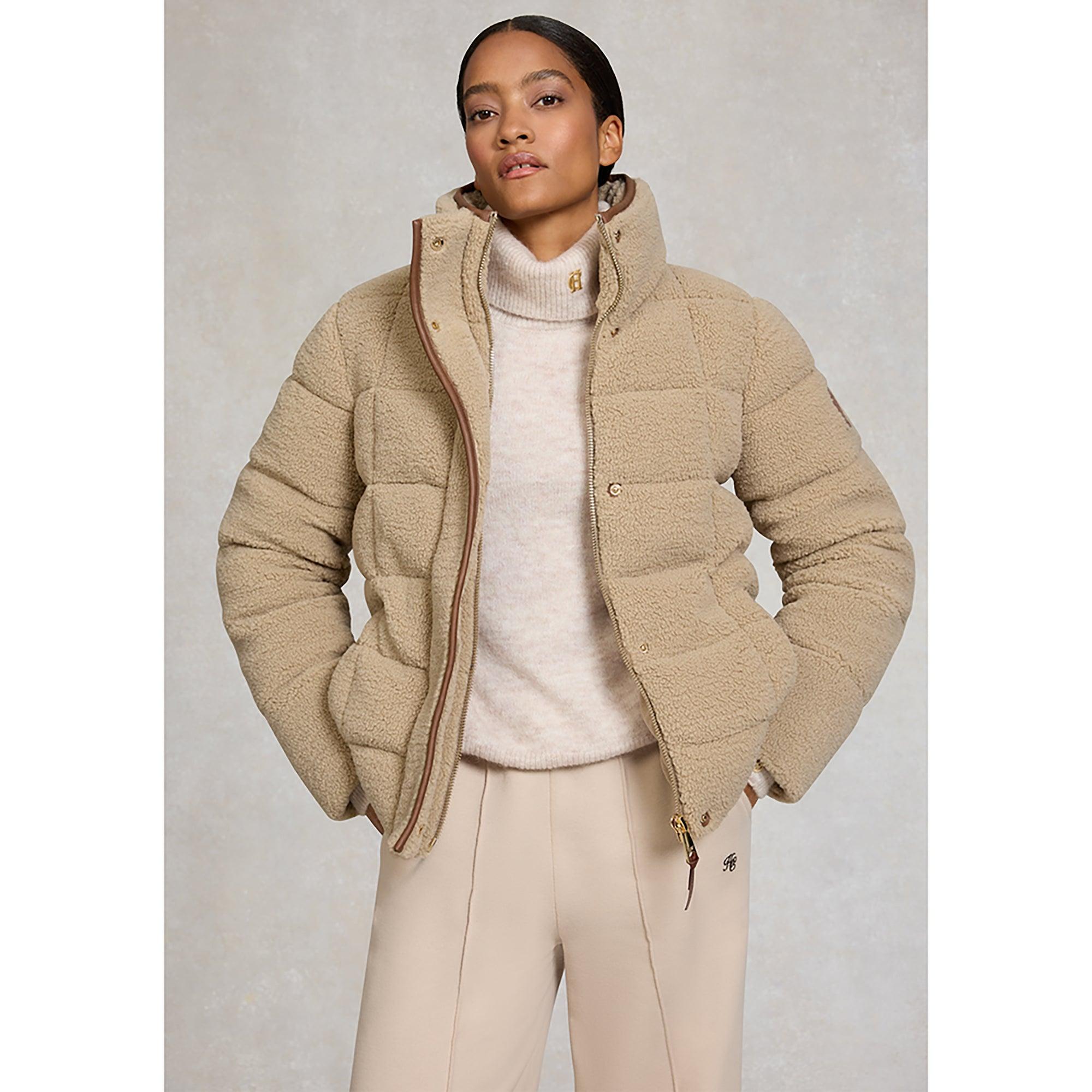 Product image 4 of 8 of Holland Cooper Women's Crawford Padded Jacket - Natural Borg