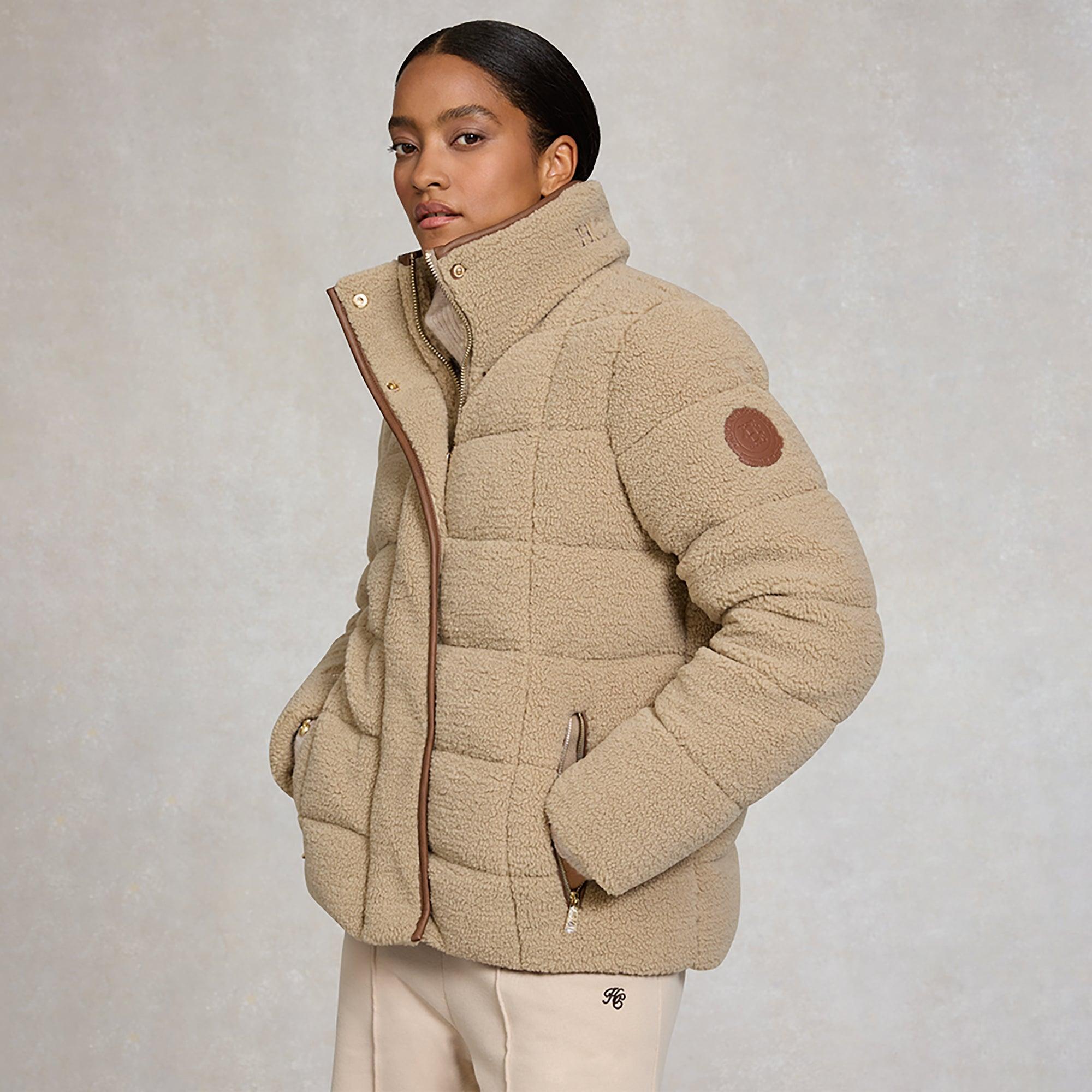 Product image 2 of 8 of Holland Cooper Women's Crawford Padded Jacket - Natural Borg