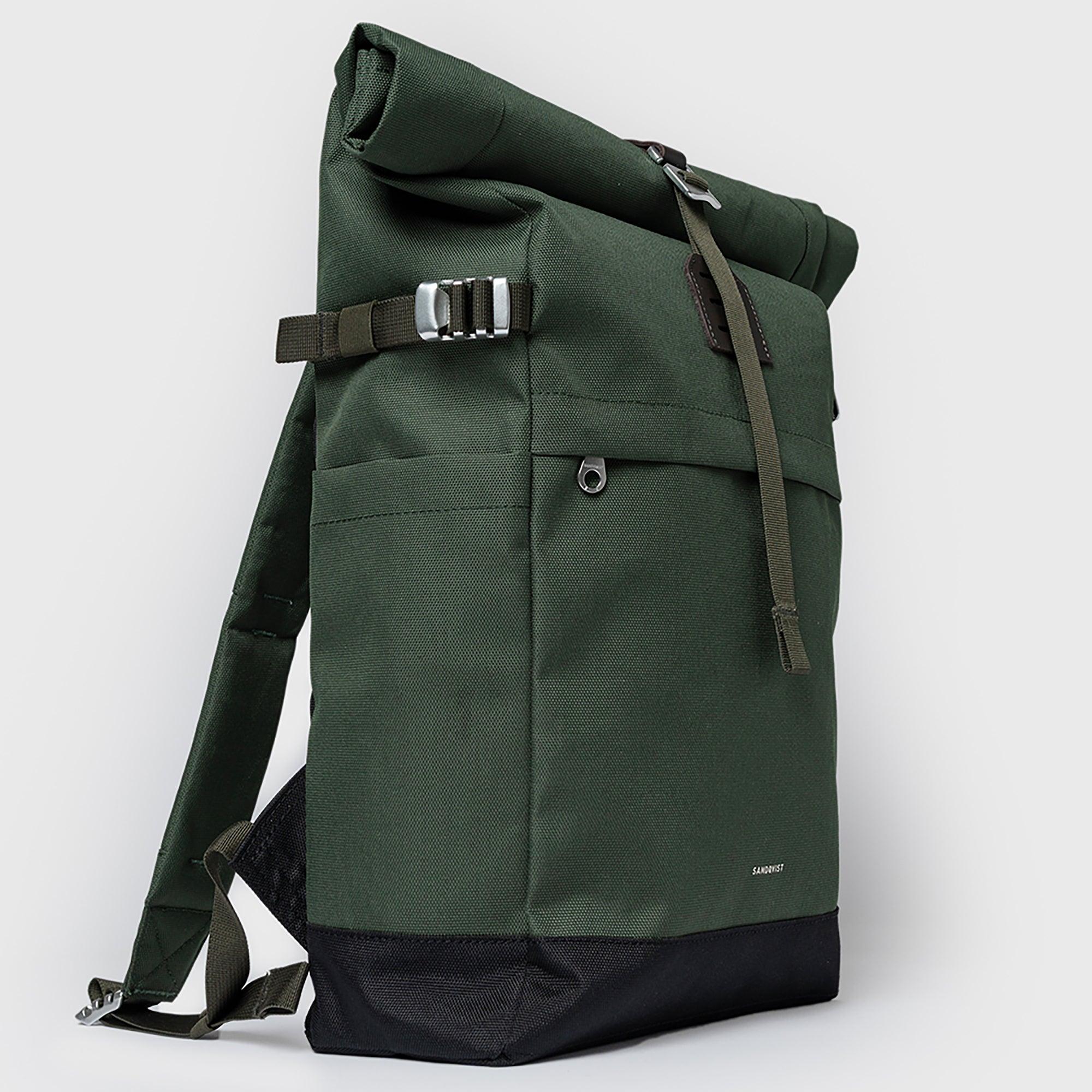 Product image 3 of 12 of Sandqvist Icon Rolltop Backpack M - 23L - Dawn Green/Dark Brown