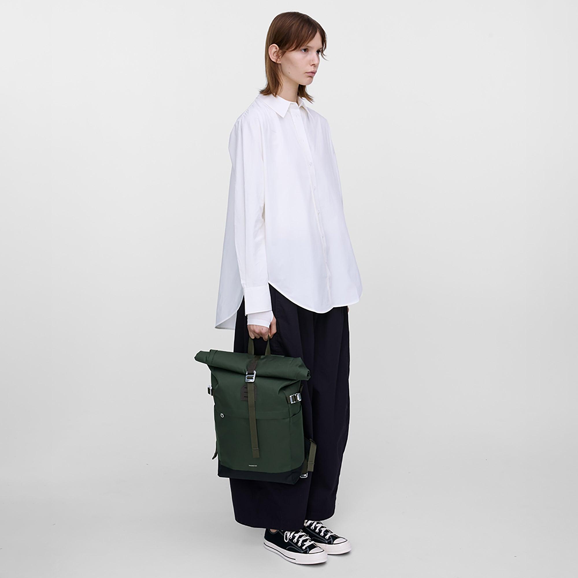 Product image 7 of 12 of Sandqvist Icon Rolltop Backpack M - 23L - Dawn Green/Dark Brown