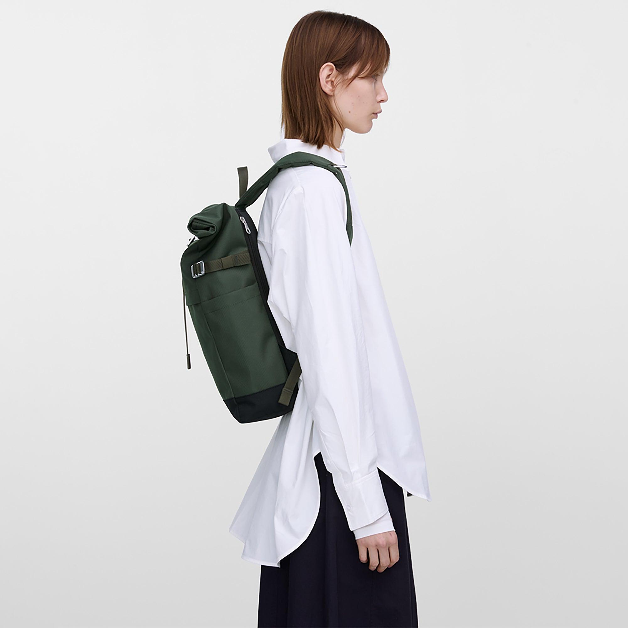 Product image 2 of 12 of Sandqvist Icon Rolltop Backpack M - 23L - Dawn Green/Dark Brown