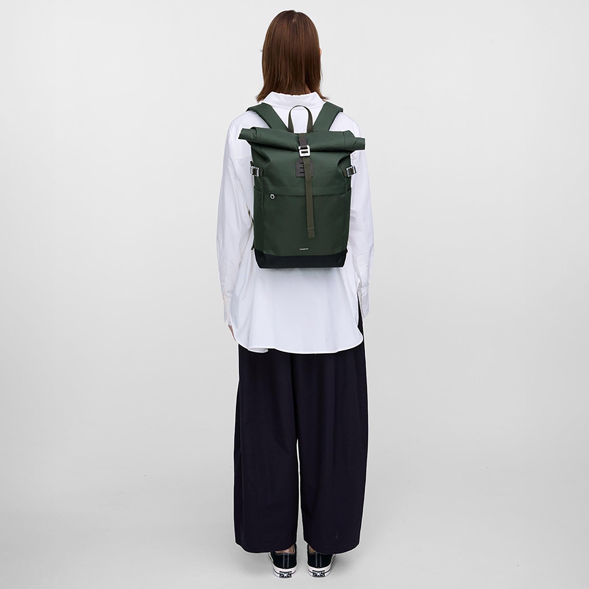 Product image 10 of 12 of Sandqvist Icon Rolltop Backpack M - 23L - Dawn Green/Dark Brown