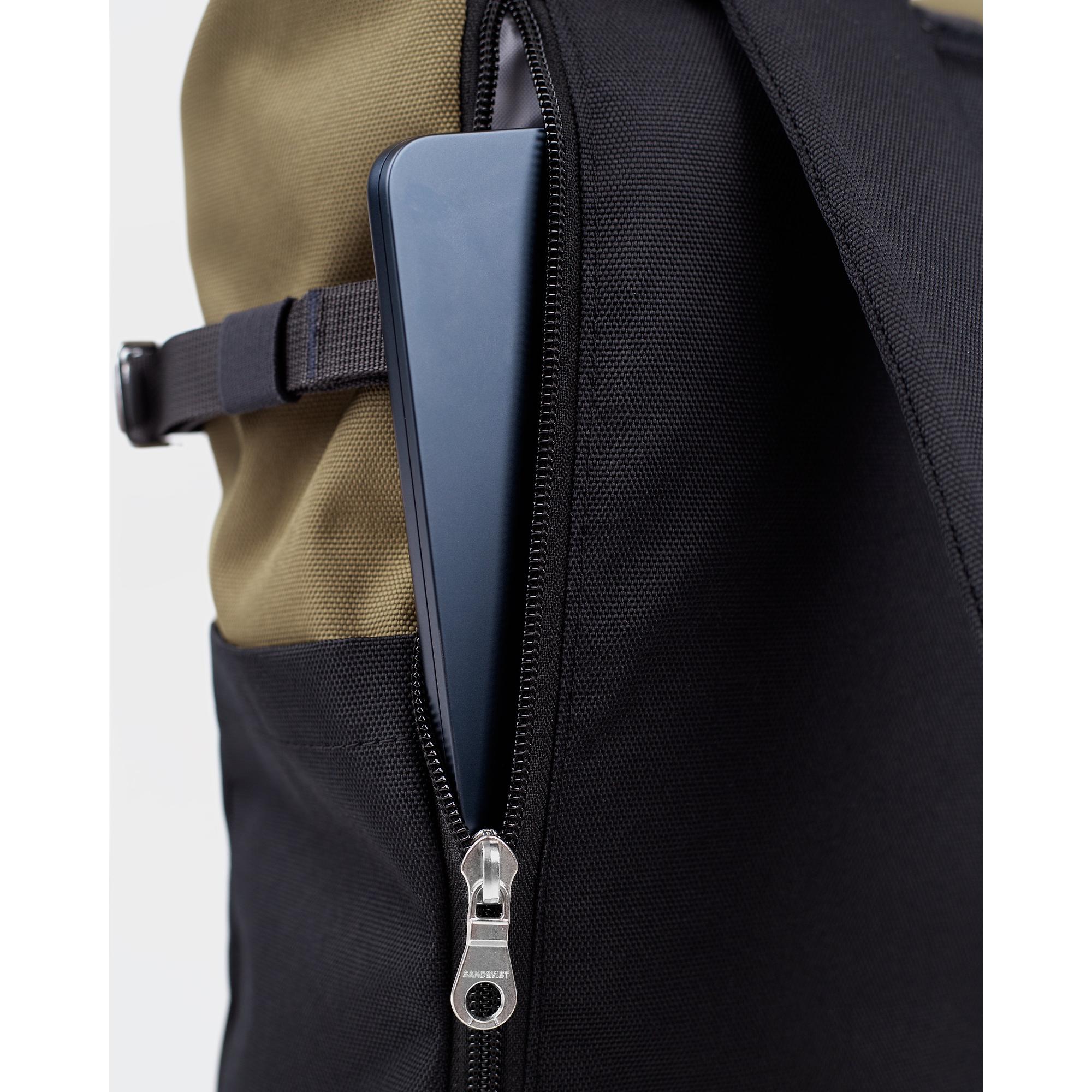 Product image 9 of 9 of Sandqvist Icon Rolltop Backpack M - 23L 14" - Multi Olive