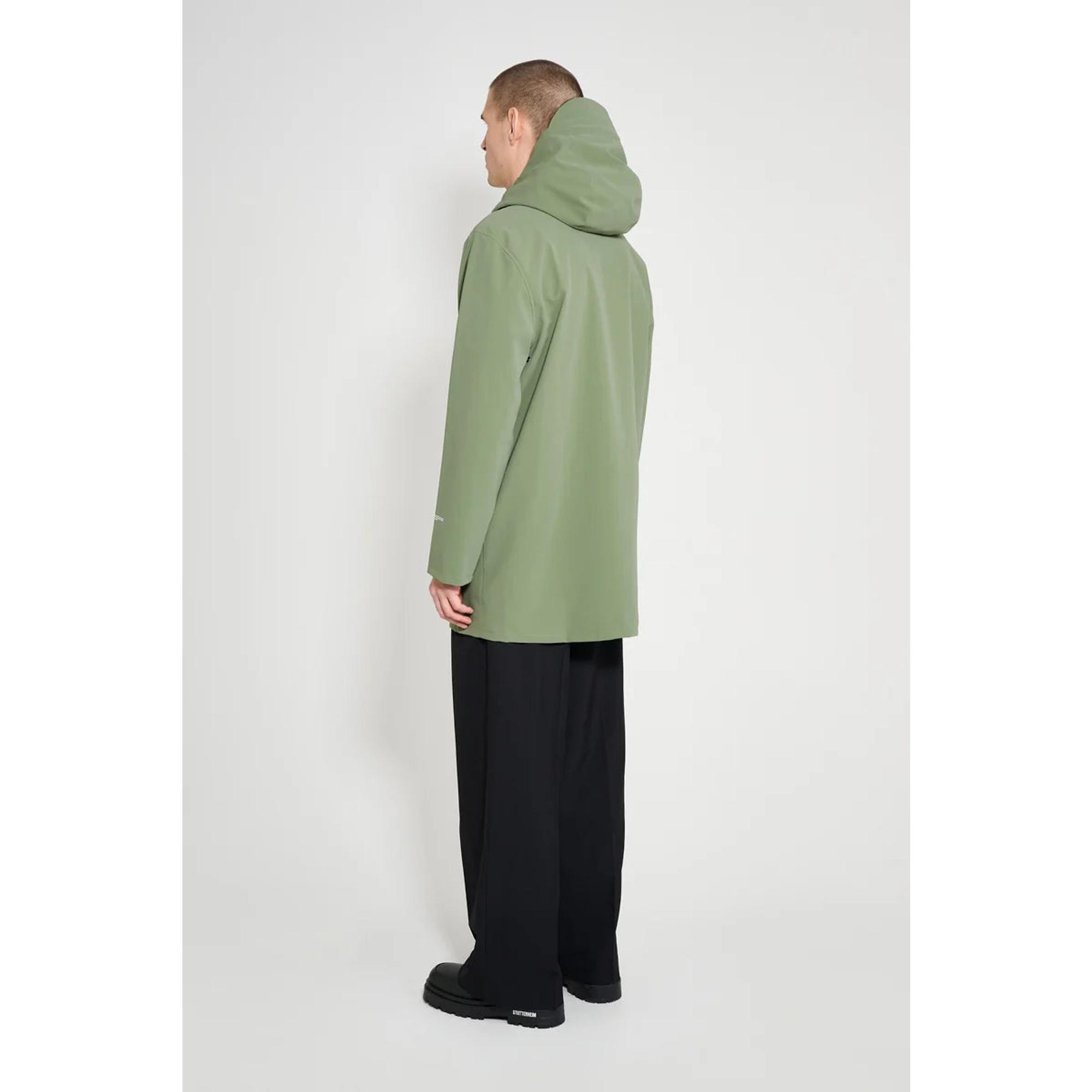 Product image 8 of 8 of Stutterheim Stockholm Lightweight Patch Raincoat - Matte Dry Green