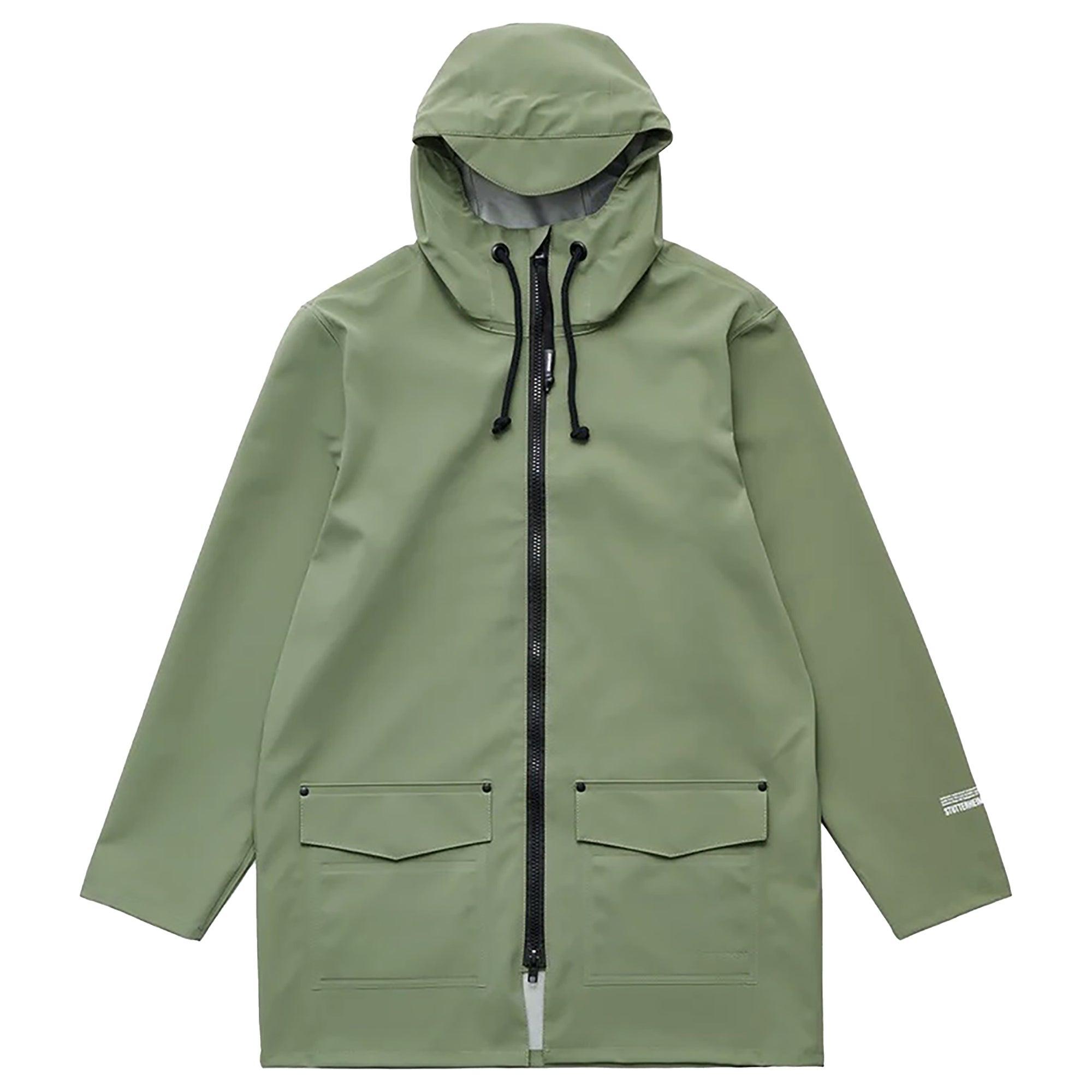 Product image 1 of 8 of Stutterheim Stockholm Lightweight Patch Raincoat - Matte Dry Green