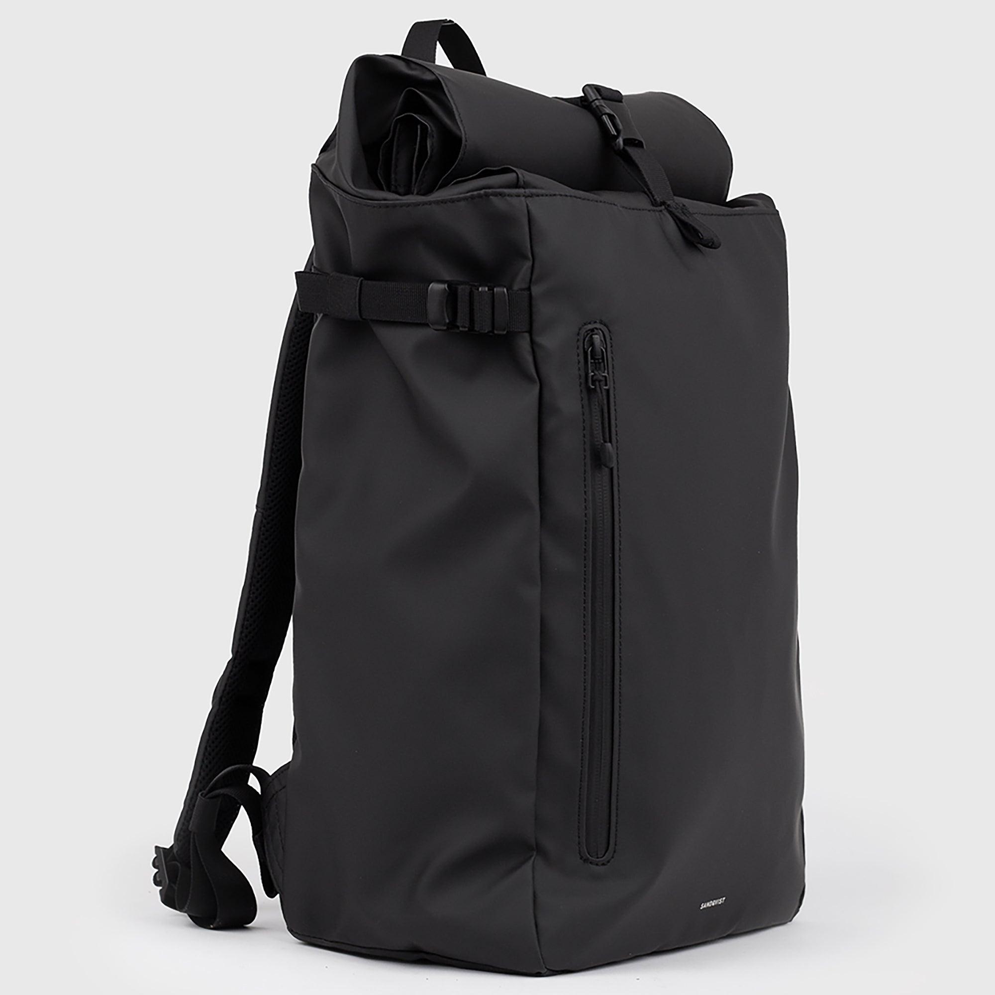 Product image 4 of 12 of Sandqvist Stream Slim Rolltop Backpack L - Black