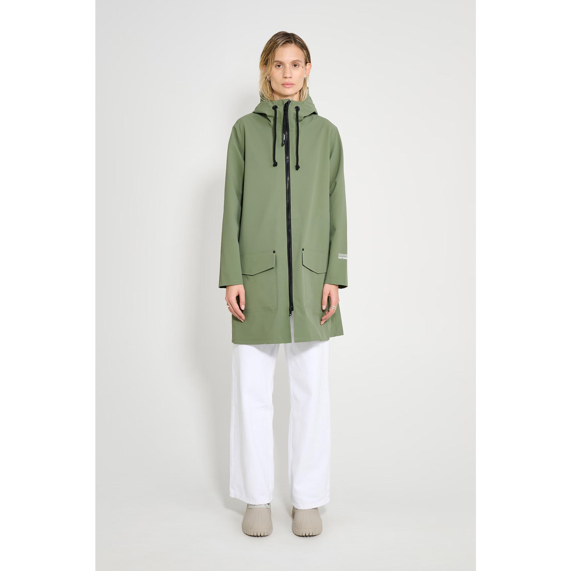 Product image 2 of 5 of Stutterheim Women's Mosebacke Lightweight Patch Raincoat - Dry Green