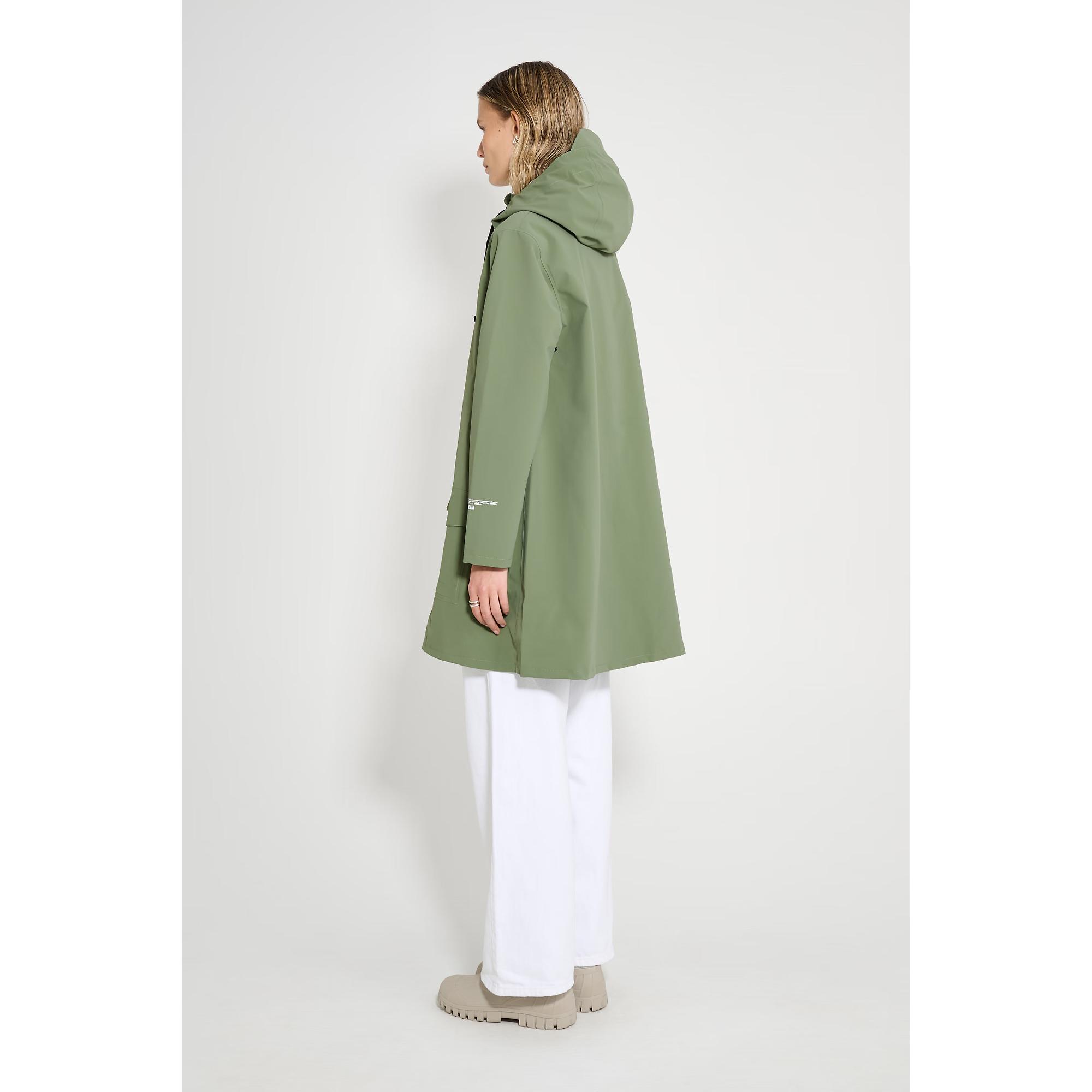 Product image 4 of 5 of Stutterheim Women's Mosebacke Lightweight Patch Raincoat - Dry Green