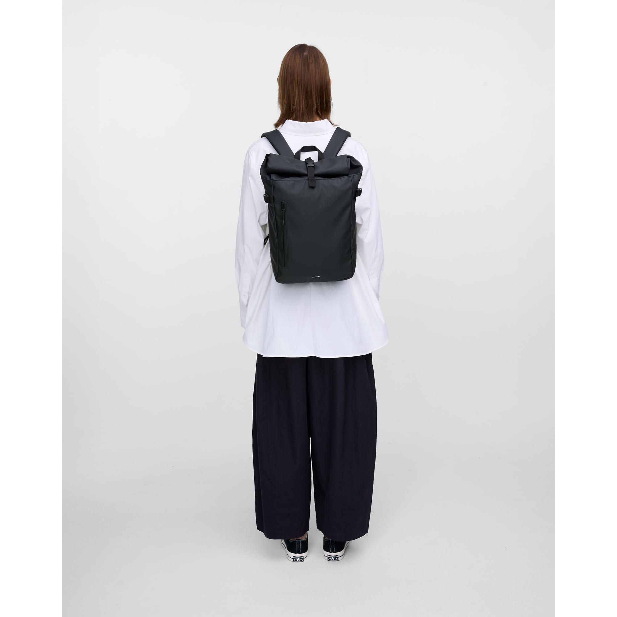 Product image 4 of 12 of Sandqvist Stream Slim Rolltop Backpack M 20L 14" - Black