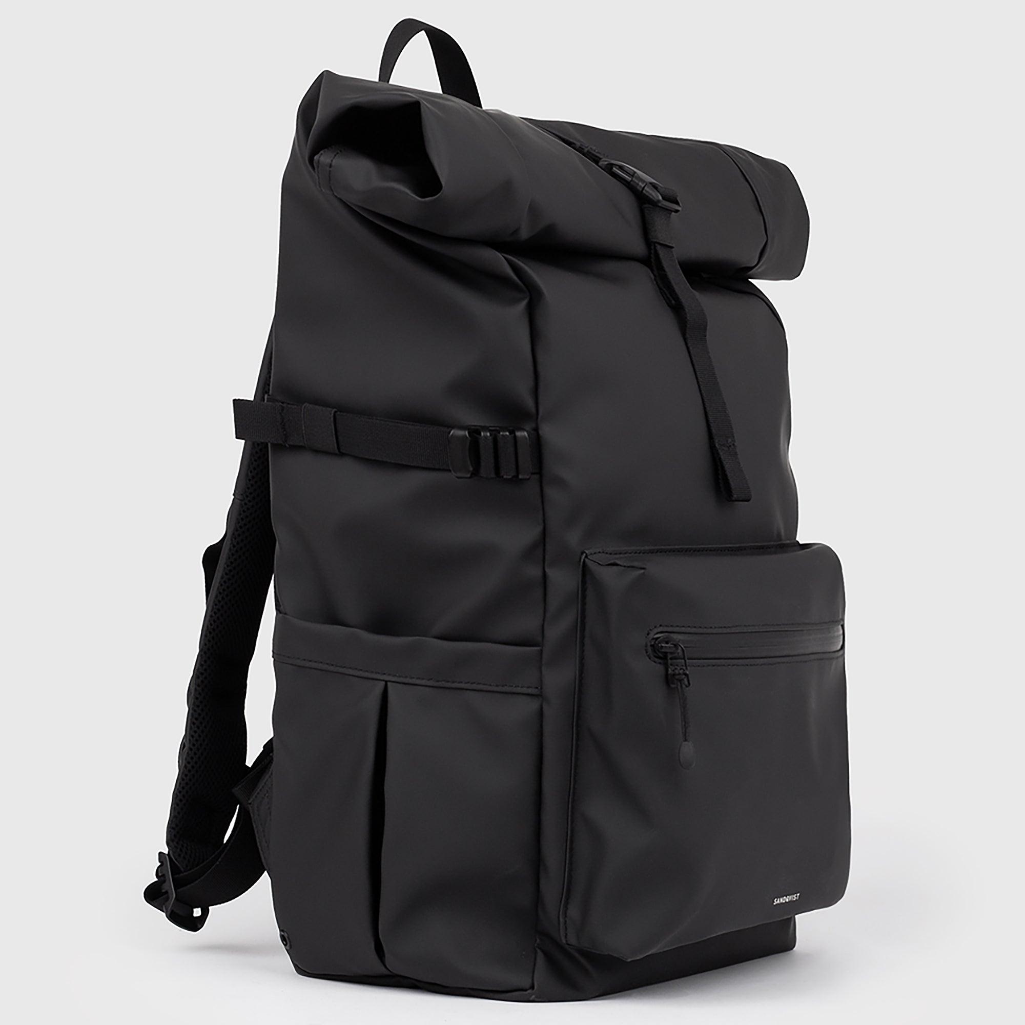 Product image 3 of 16 of Sandqvist Stream Rolltop Backpack L 34L 16" - Black